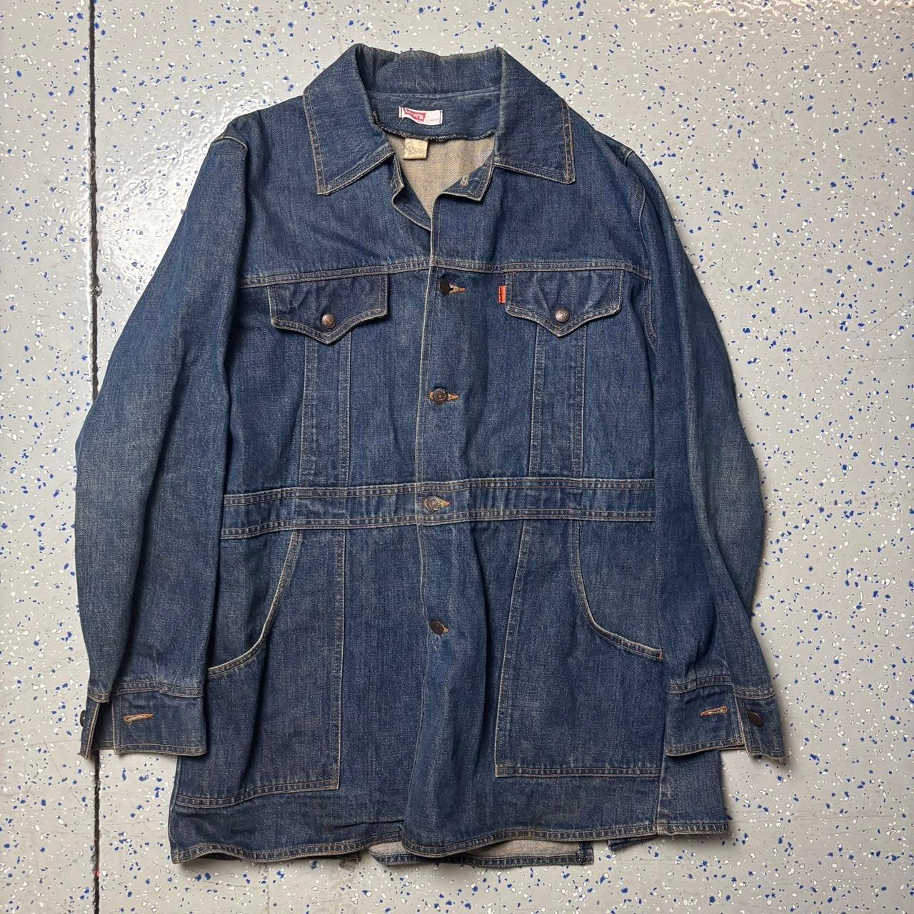 VTG Levis Orange Tab Jacket Split Tail Large Womens Made In USA Chore Denim