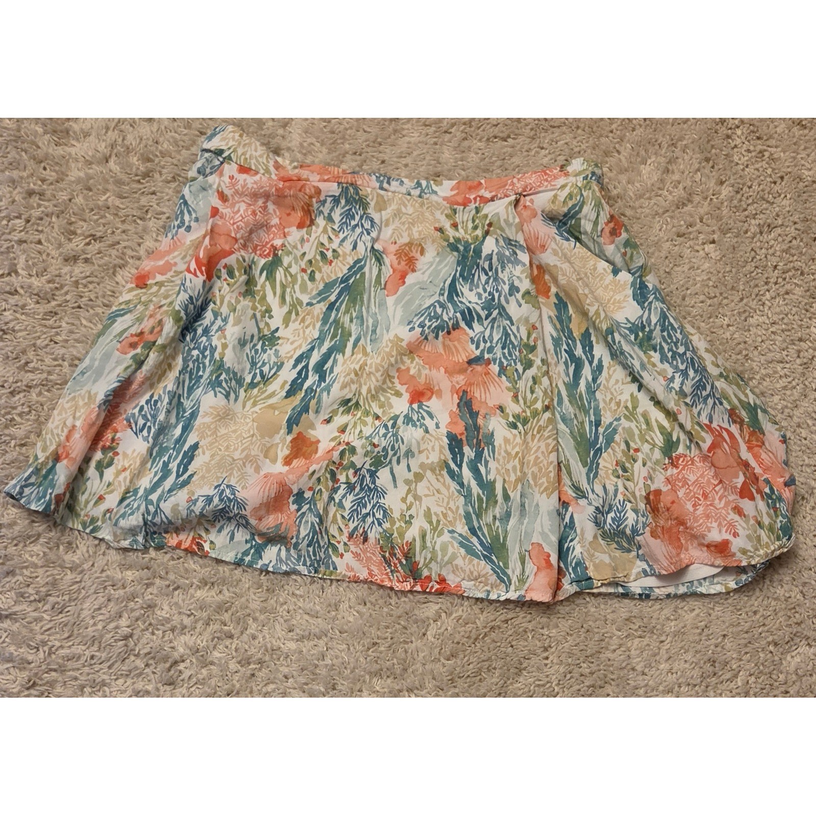 Old Navy Floral Mini Skirt Women’s Size Medium Multicolor Side Pockets