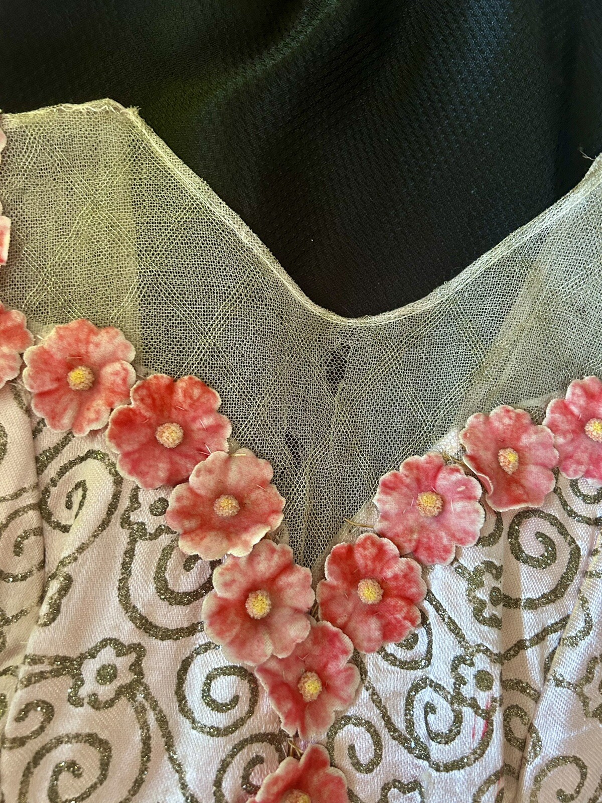Antique 1930s Ballerina Dance Costume – Pink Floral Tulle