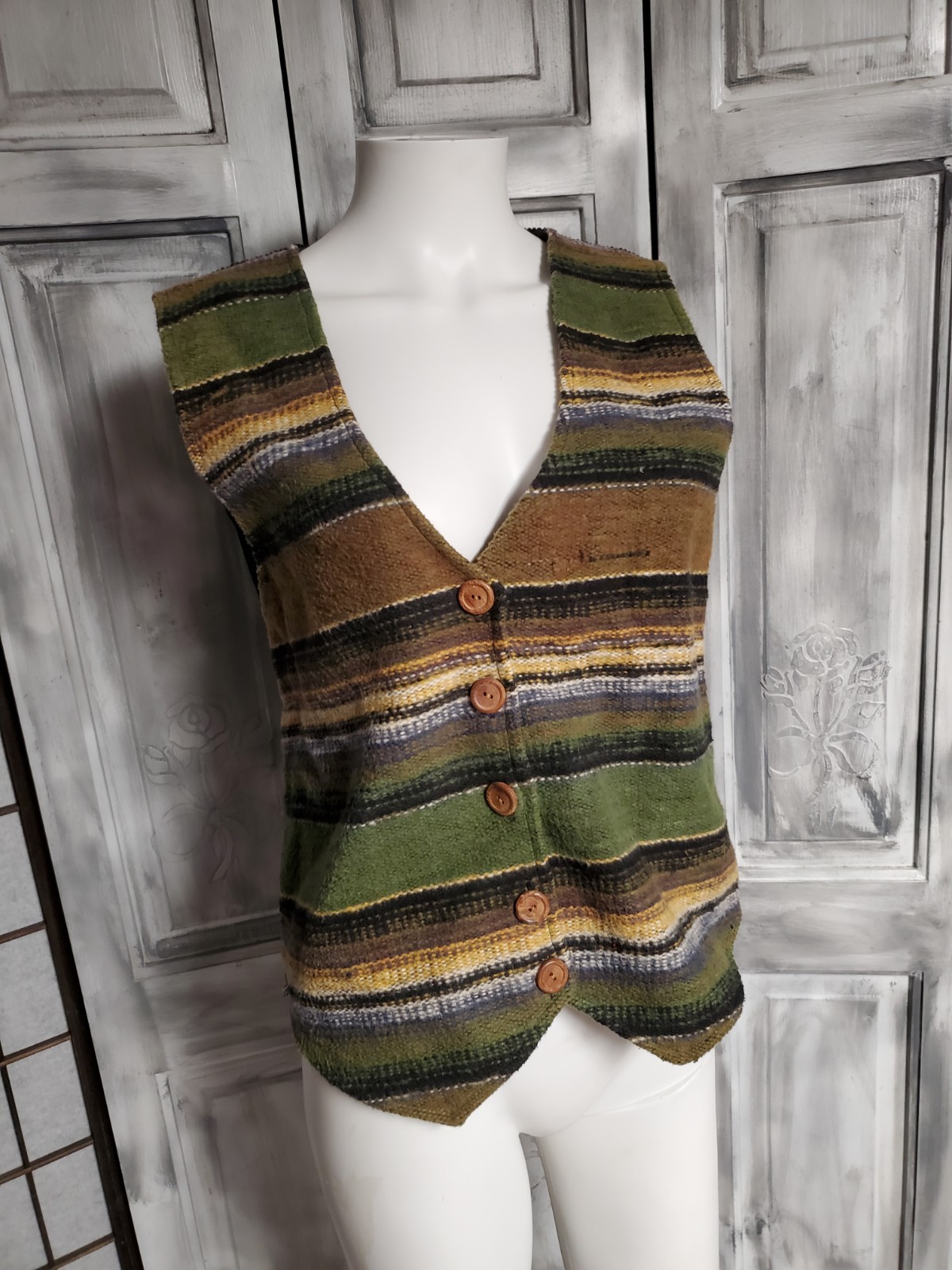 blanket corduroy desert Southwestern Navajo Vtg S cotton 80s Adjustable Waist