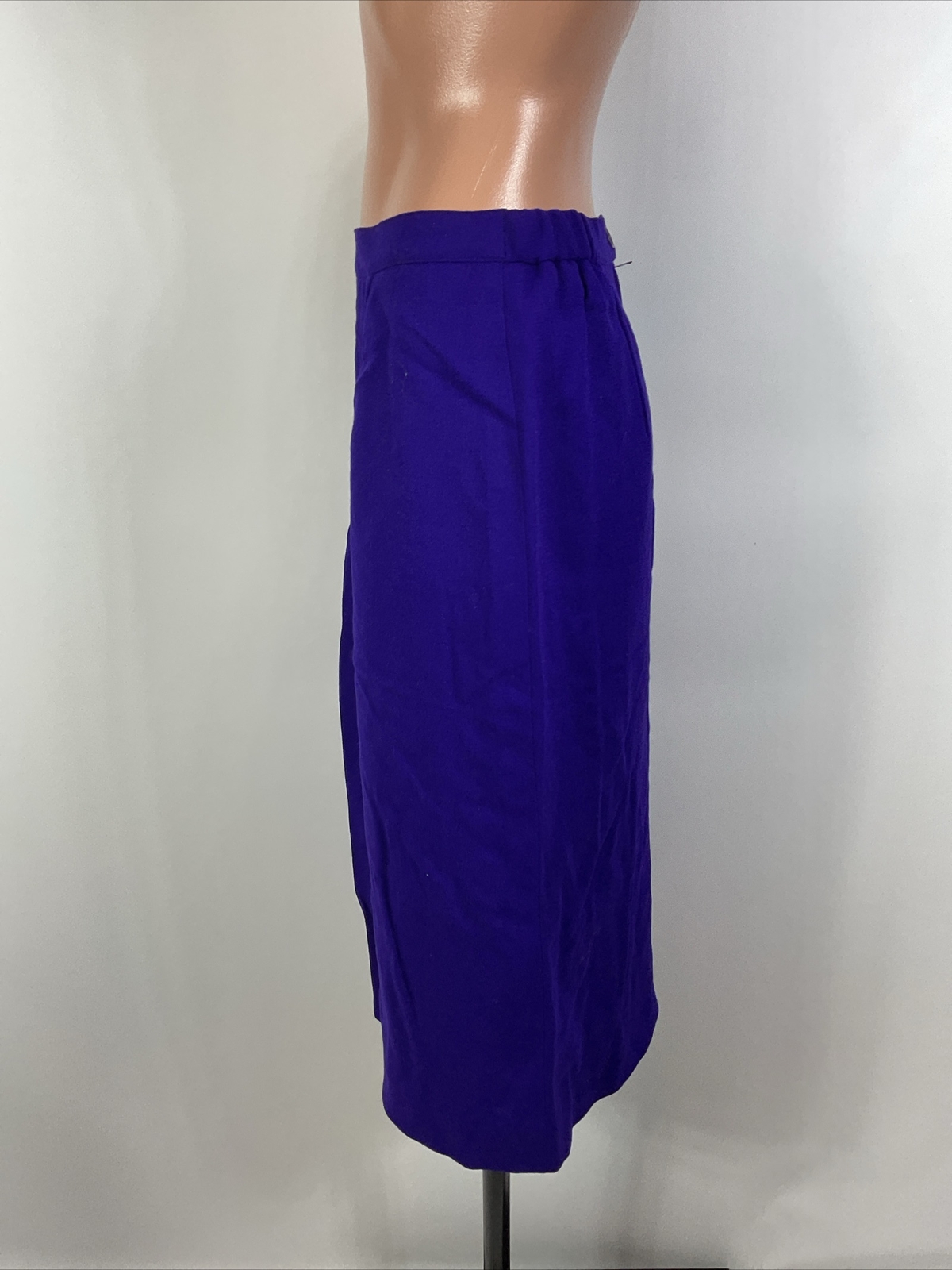 Vintage Herbert Grossman Wool Skirt Suit 2-Pc Set 6 Royal Purple Made USA