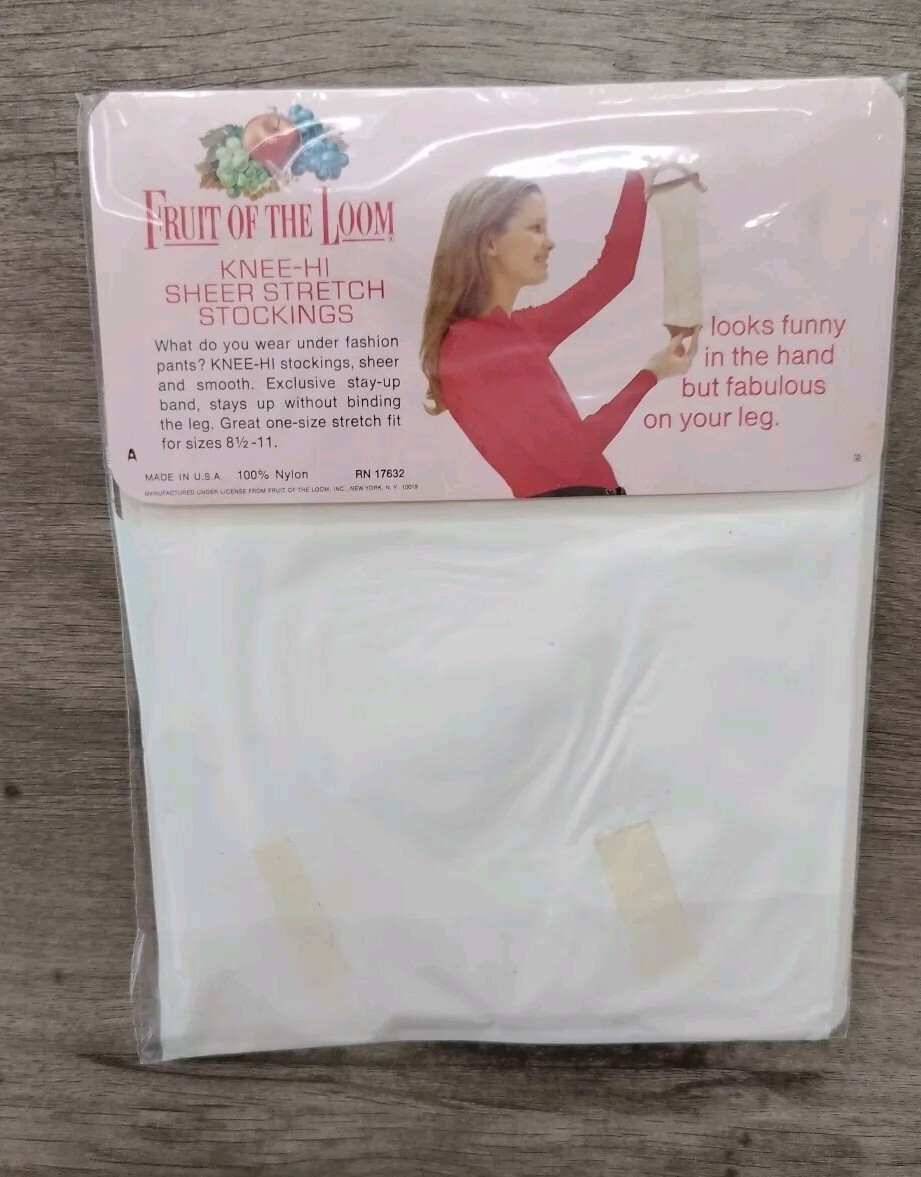 Vintage Fruit of the Loom Knee Hi Blush 8 1/2 To 11 New Old Stock L