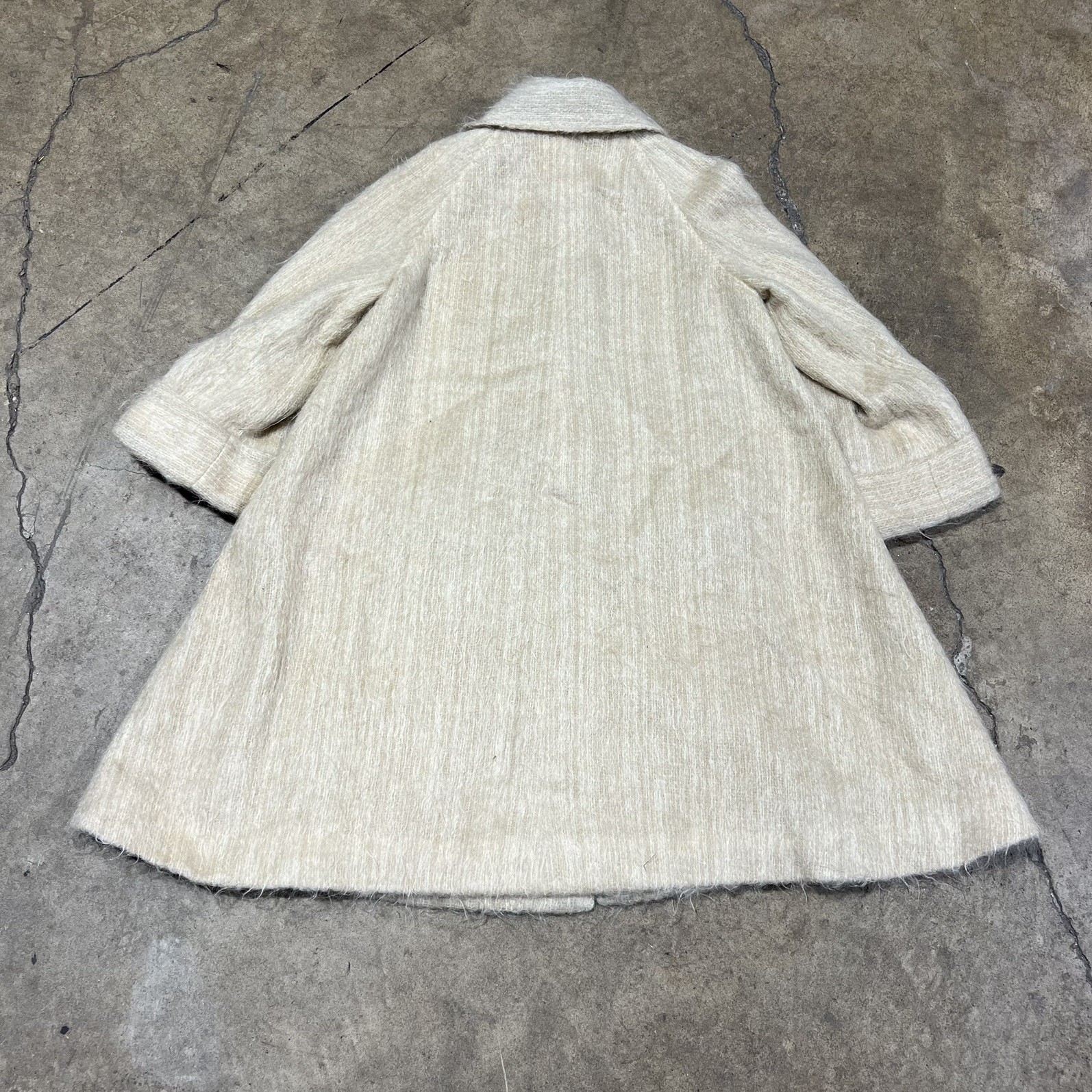 Vintage Neiman Marcus Mohair Blend Coat Union Made M/L Trench Coat 90s Long