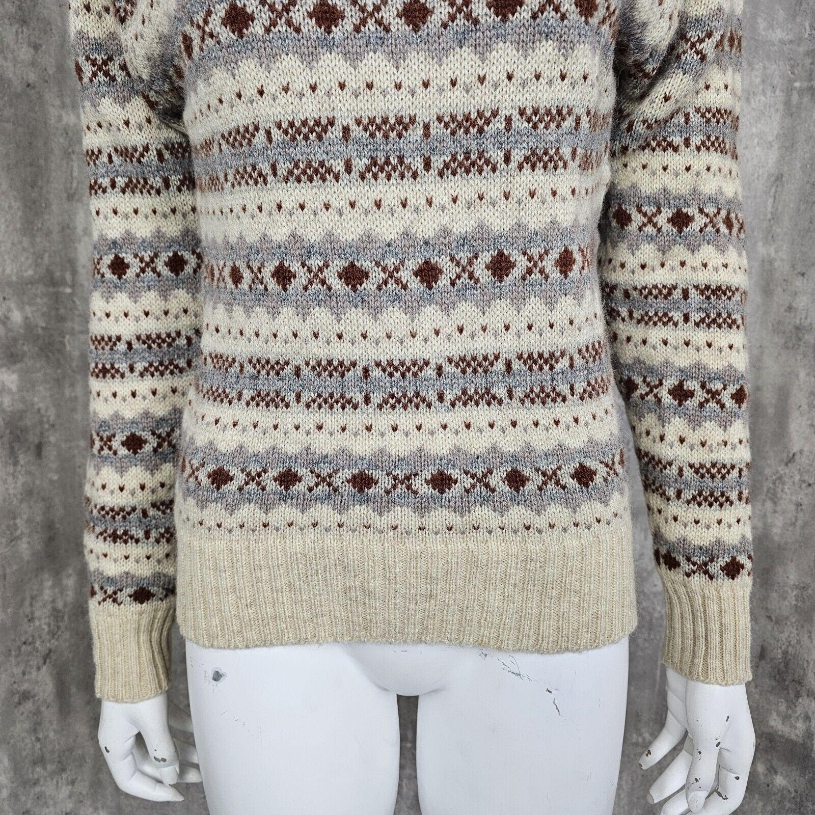 Vintage McGregor S Wool Blend Fair Isle Eclectic Grandpa Sweater Ski Winter