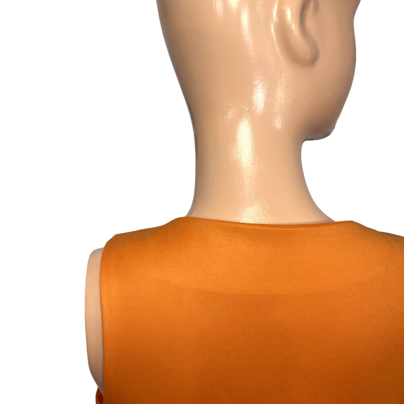 VTG 70s Toni Todd Orange Maxi Dress S Double Knit Polyester Faux Wrap Belted