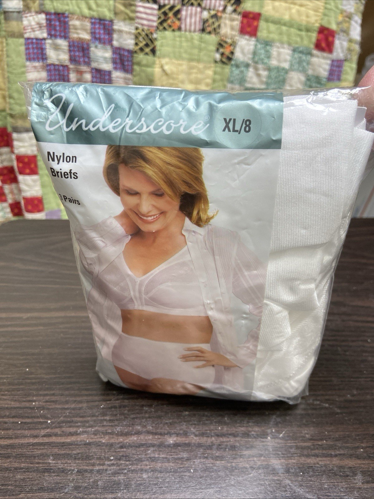 JC PENNY~UNDERSCORE~Full Brief Nylon Sissy Granny NIP~SIZE 8-3 Pairs
