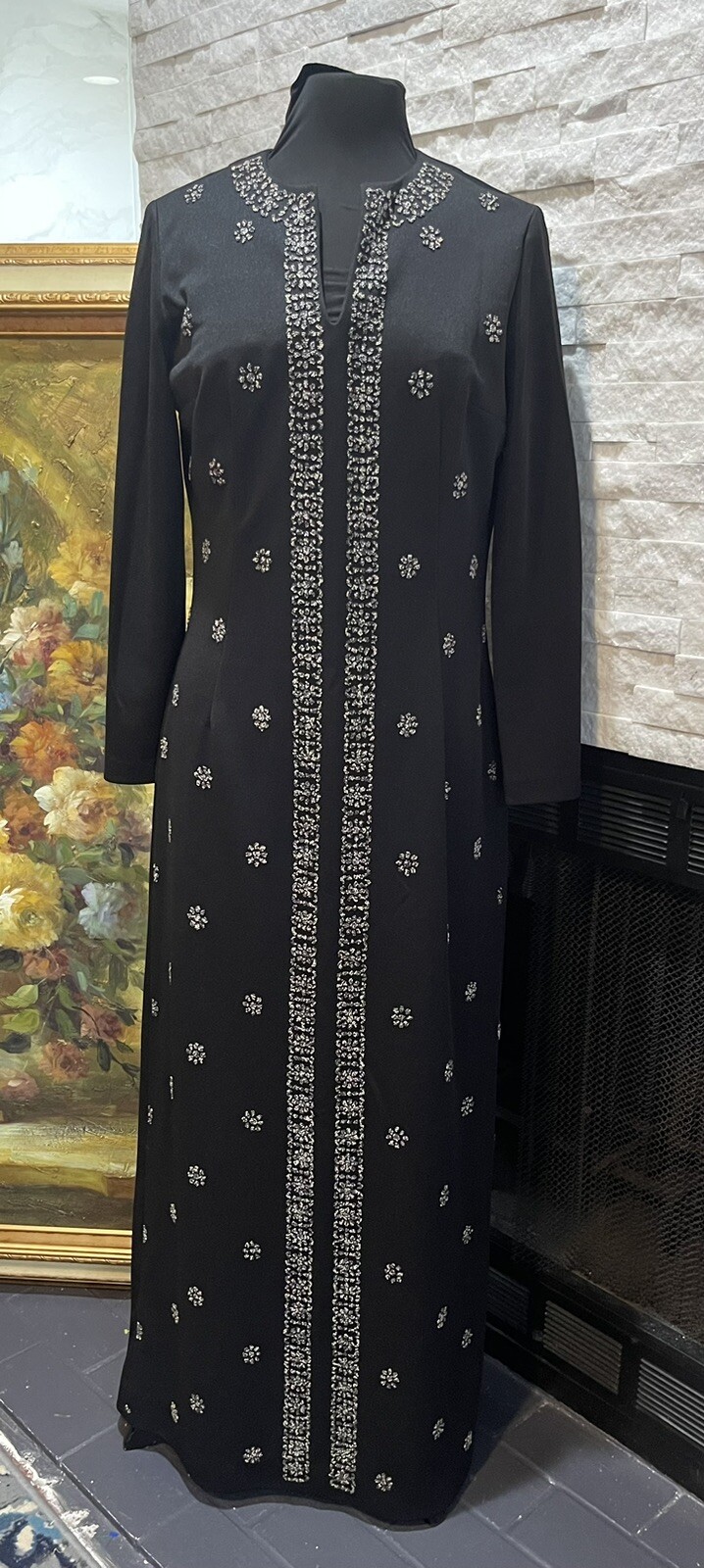 Vintage Jon McCauley 1960s House Dress Maxi Tunic Cocktail Dress Size 6