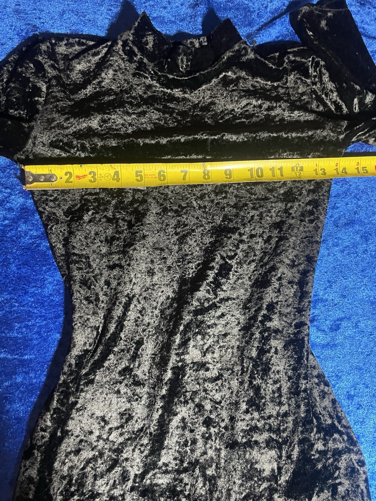 Vintage Black Velvet Jumpsuit Crushed Velvet Size Small No Tag Cosplay Costume