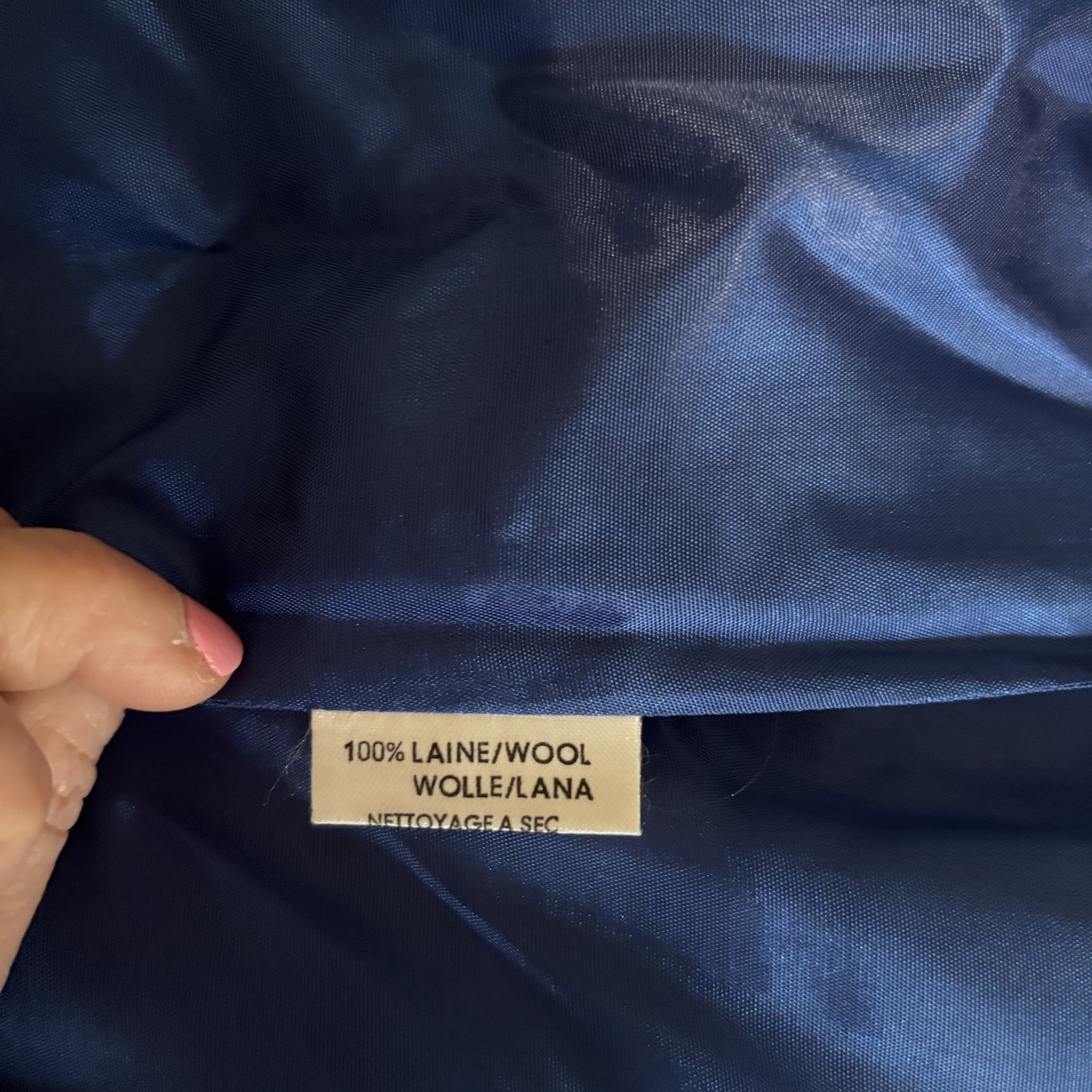 NWOT Vintage Nina Ricci Royal Blue Dress With Decorative Bow Size FR 44/ US 12