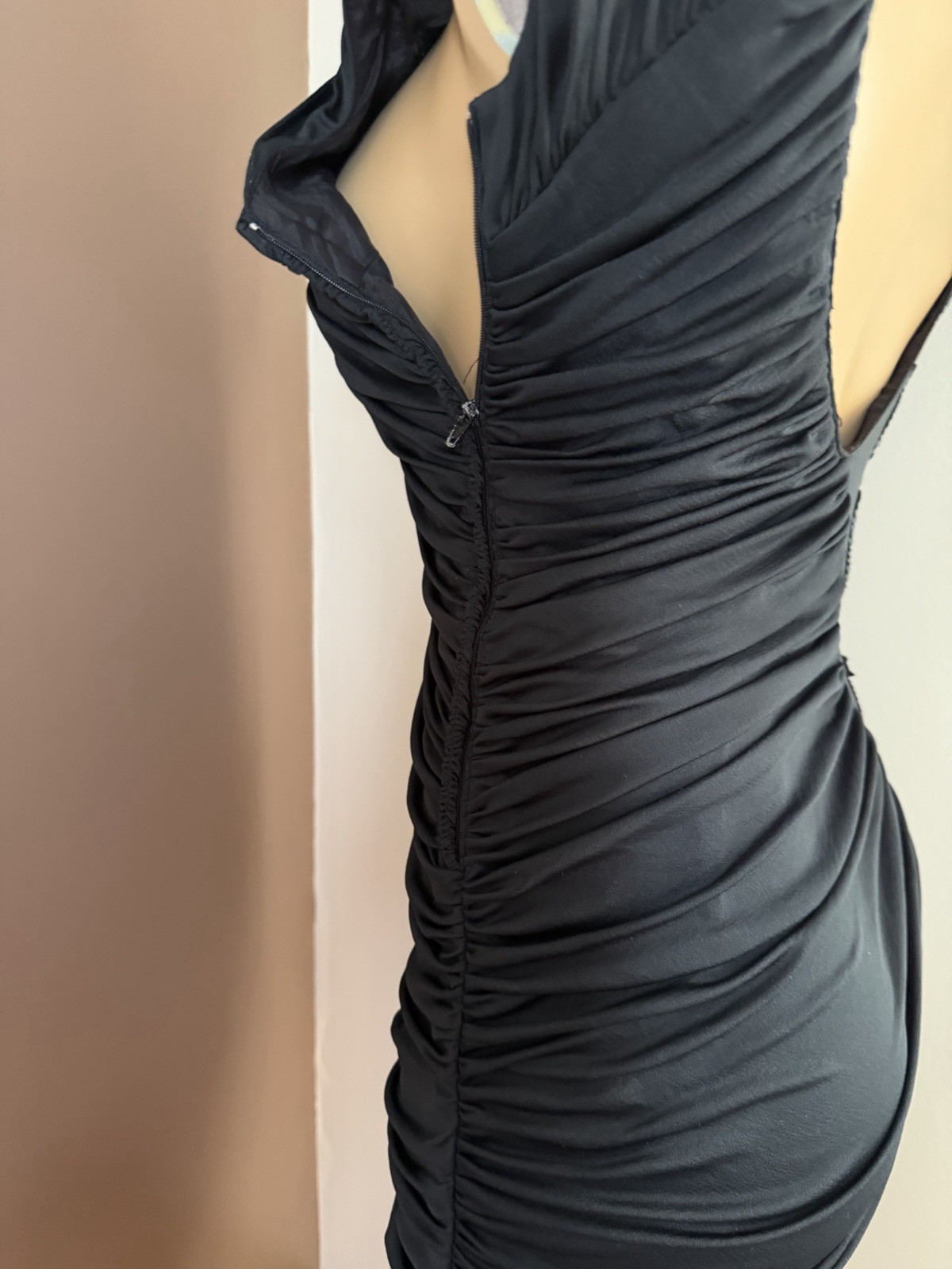 Joy Stevens Vintage Black Dress Sequins 1970’s Perfect Womens Size 8