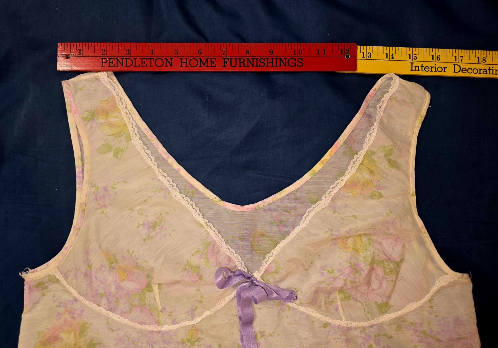 Vintage Altered? Thin Material Nightgown – Sleeveless – Cottage Core. – Granny