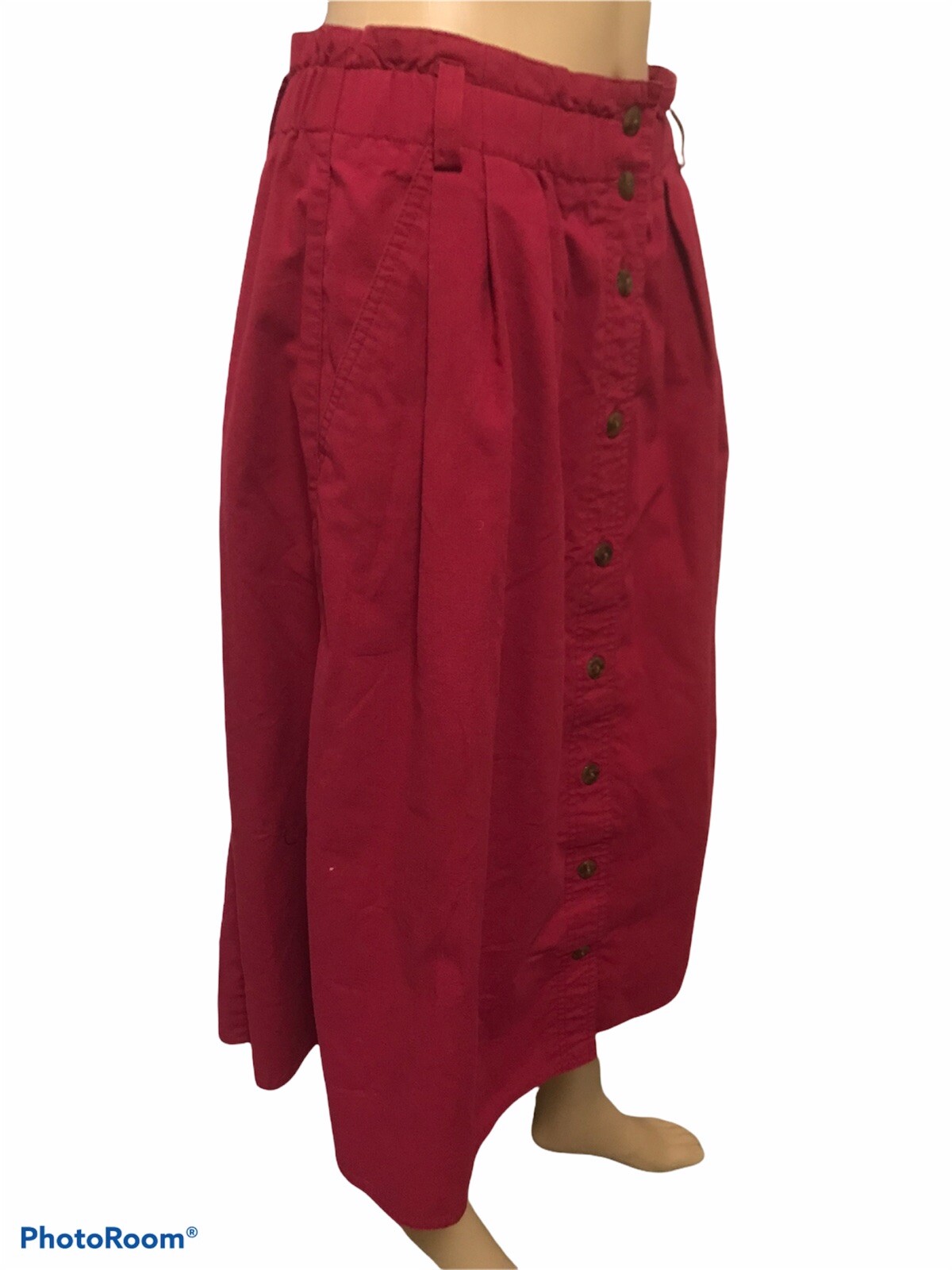Vintage 1980’s Allison Smith Petites Women’s Size 10 Pink Button Down Maxi Skirt