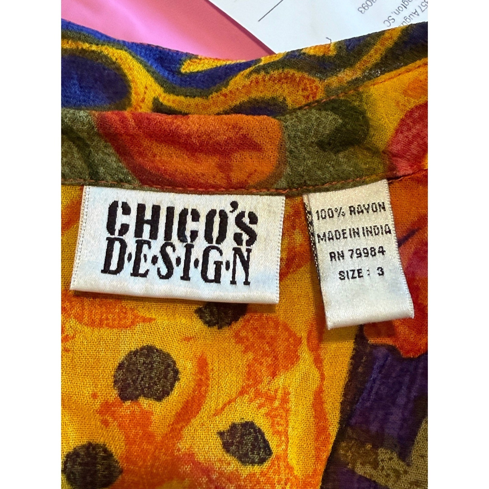 Chicos Design Vintage Set Sleeveless Tie Front Size 3 Midi Skirt Size 1 Resort