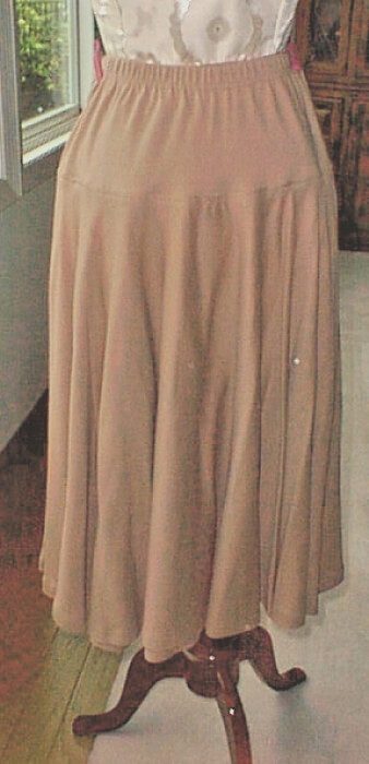 VTG Molto Fino SKIRT Midi Long 100% Cotton Sz S, Yoke at the hips Elastic Waist