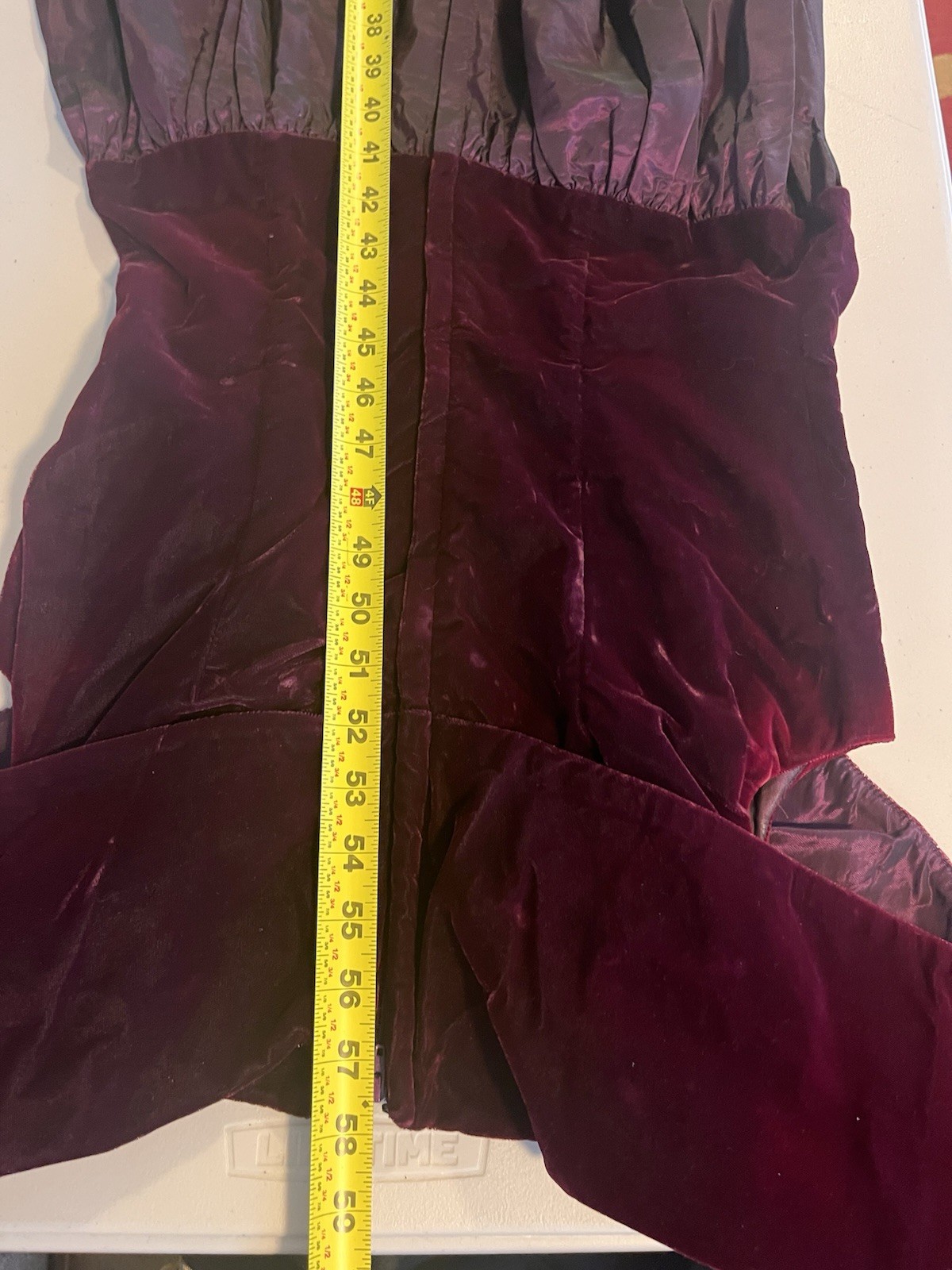 Vintage Union Made Alfred Angelo Dream Maker Purple Velvet & Nylon Dress 11/12