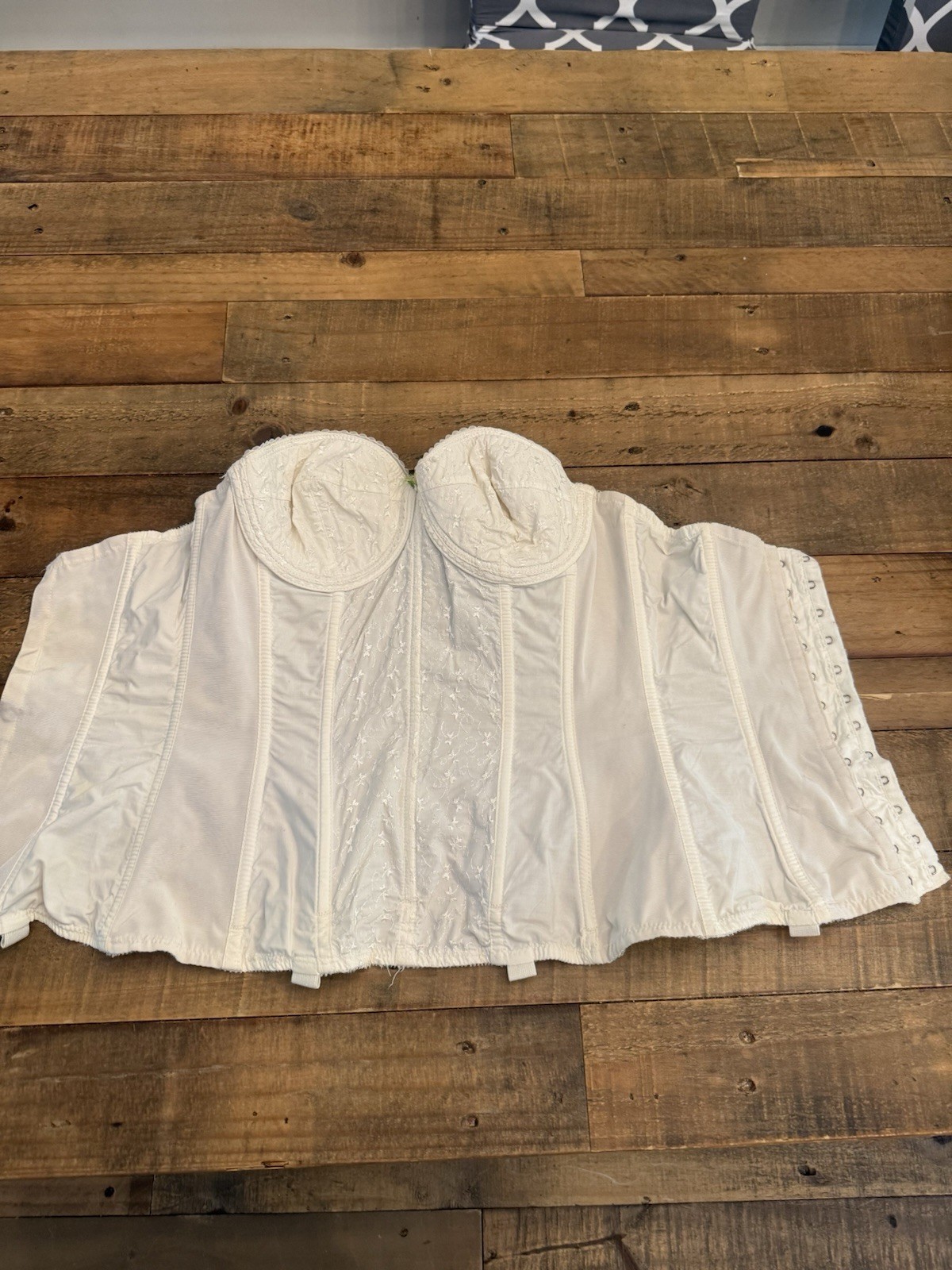 Vintage 50s Size 34 B Boned Corset Girdle Garters I Owe It All To Goddess 1950s