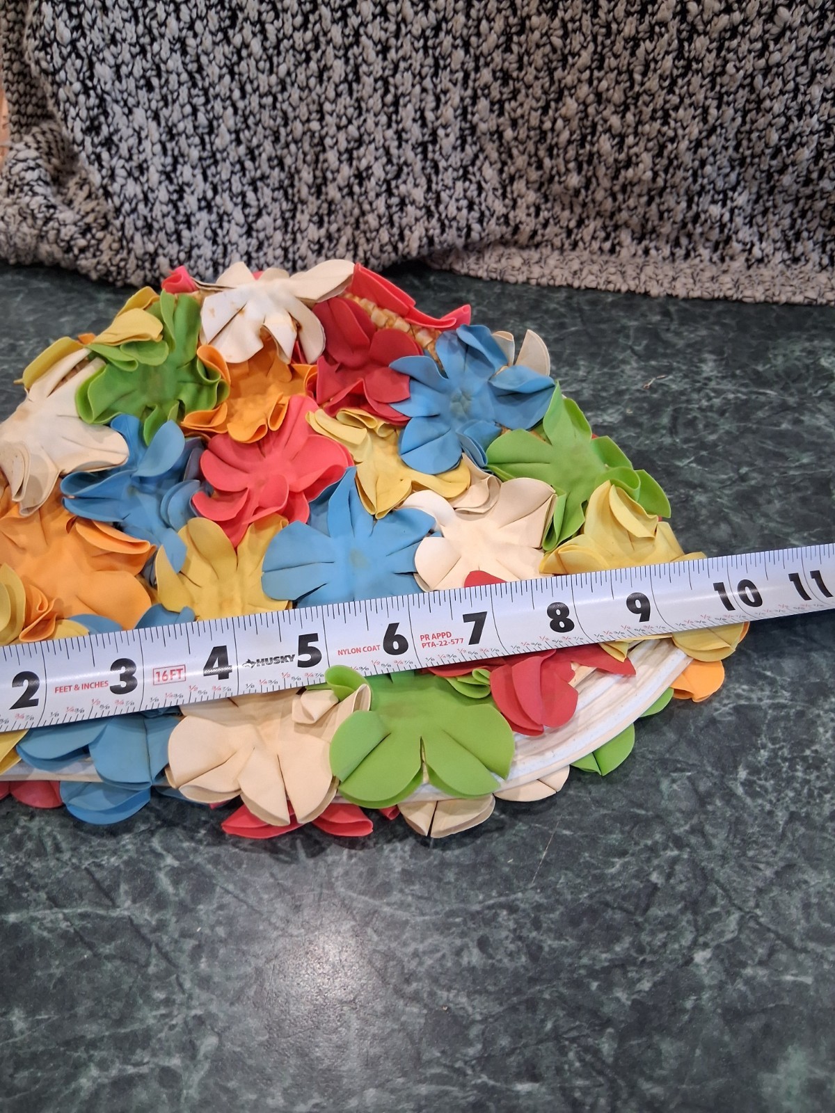 Vtg 1960s 3D Flower Petal Swim Cap Colorful Rubber Bathing Hat Mid Century Retro