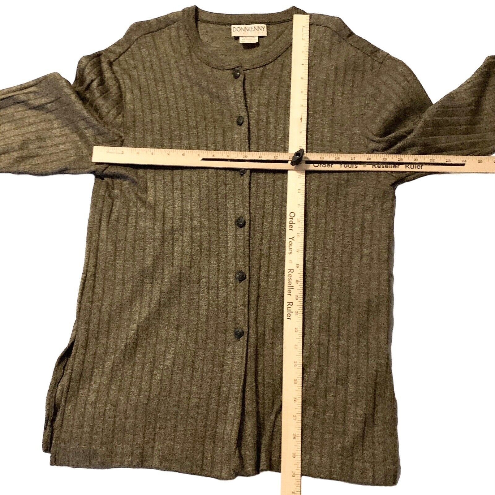 Vintage DonnKenny Sweater & Skirt (2-pc) Set MED Bronze Shimmer Soft Acrylic USA