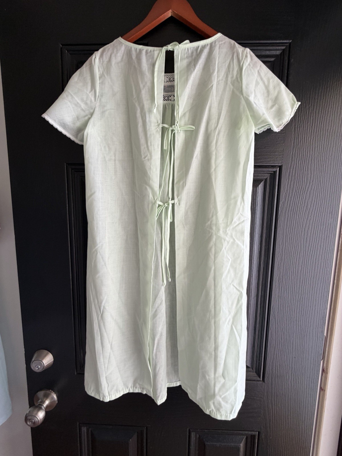 Vintage Sears Hospital Nightgown Open Back Size Small Set Of 3 Pink,Blue,Yellow