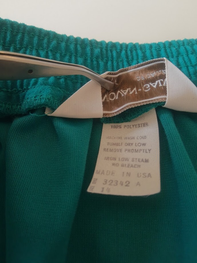 Vtg Donovan Galvani 70s 80s Teal Green Faux Suede 2-Pc Skirt Jacket Suit 14