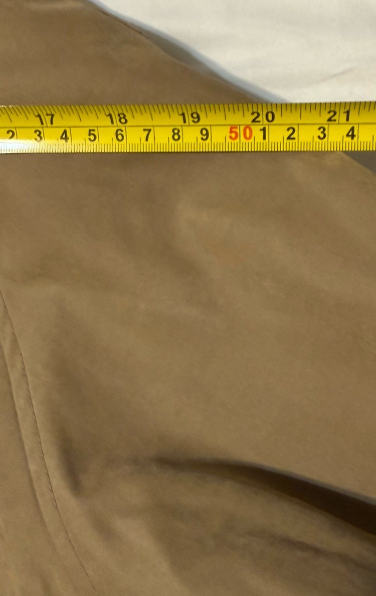 Vintage Women’s Khaki Trench Coat Button Up Vented Zip Pockets Hooded NO Liner