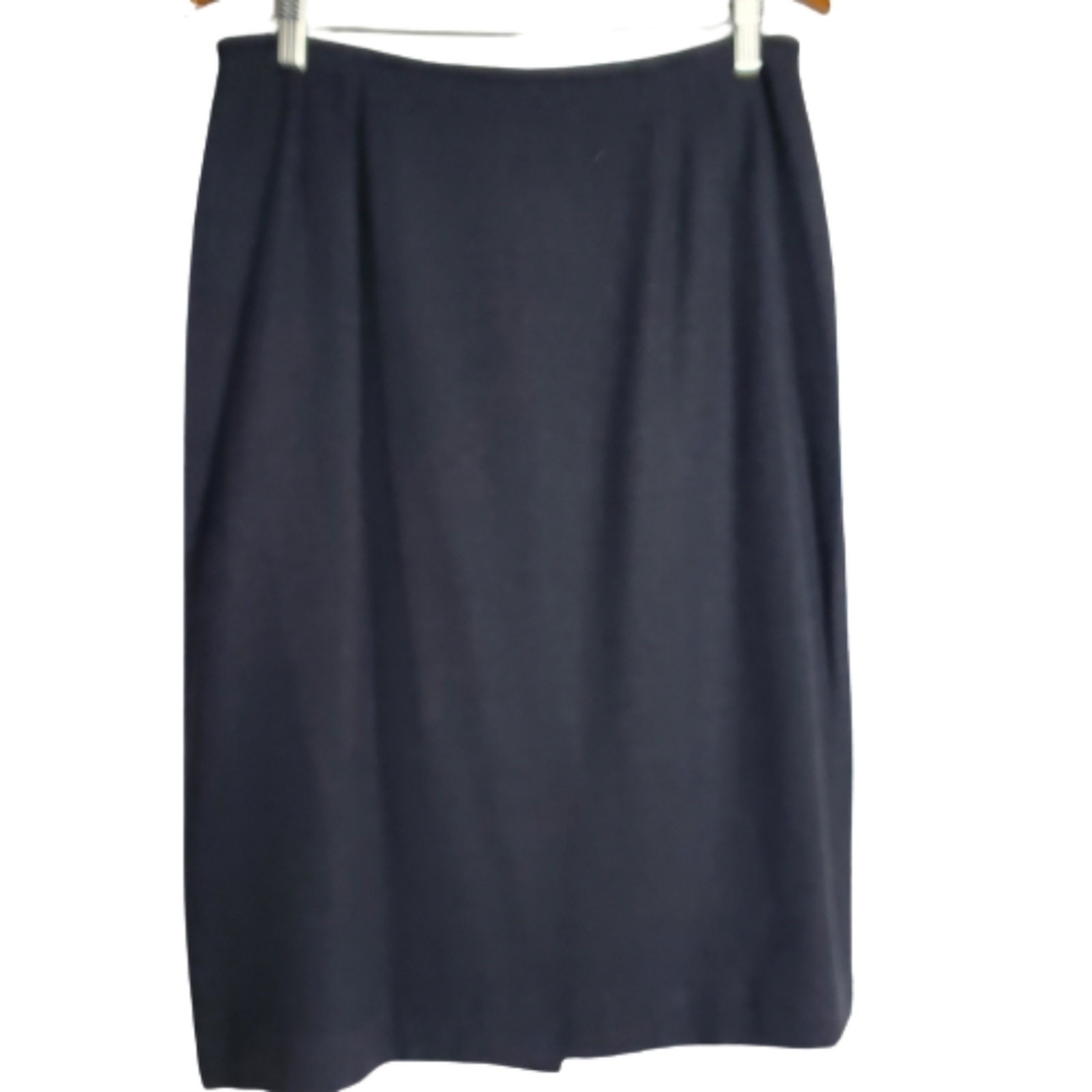 Vintage Pencil Skirt Size 14 Black Midi 90s Kasper ASL Business Career Preppy