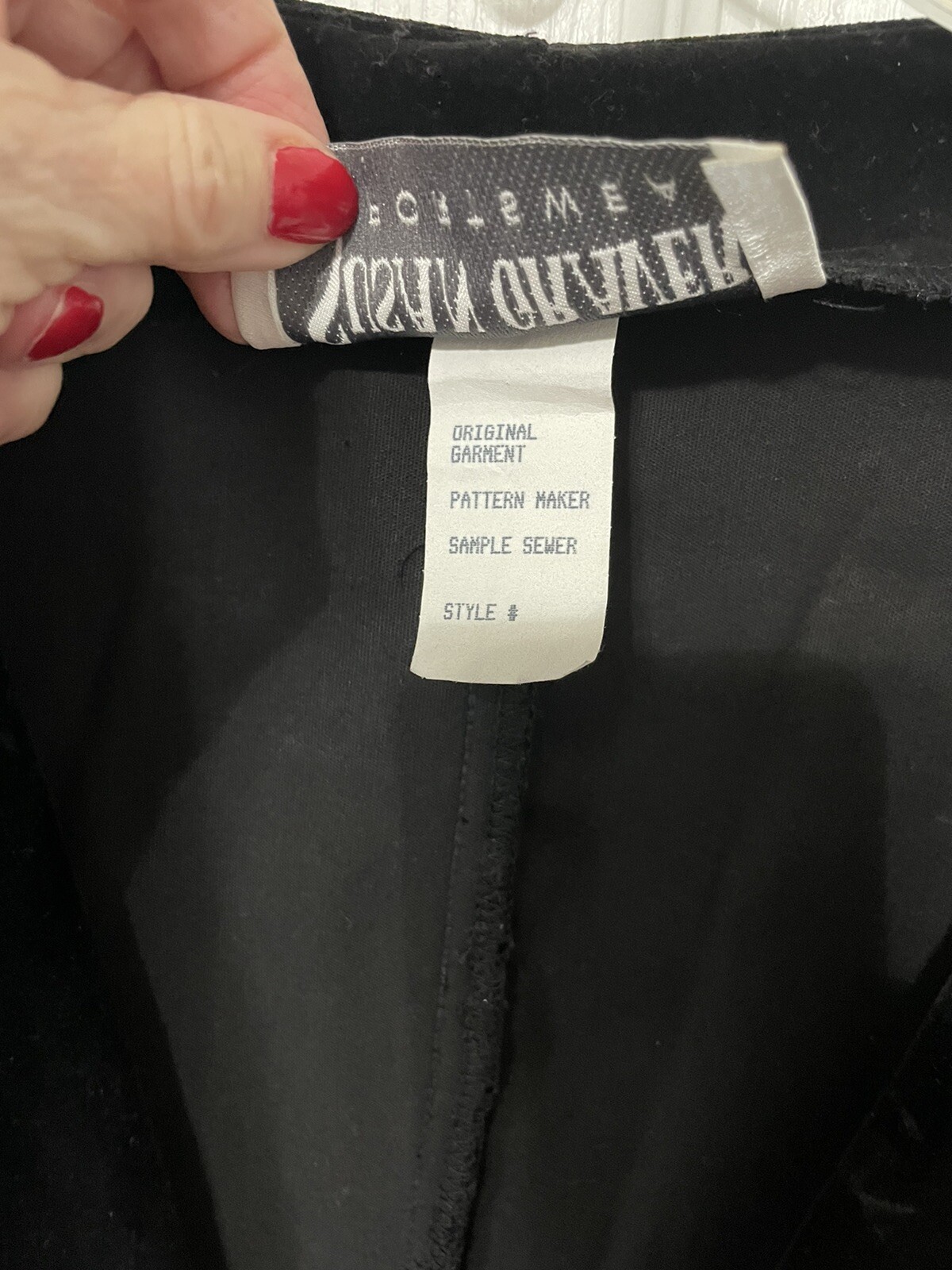 Vtg. Women’s Evening Jacket Wrap Black Velveteen Blazer Measurements Below
