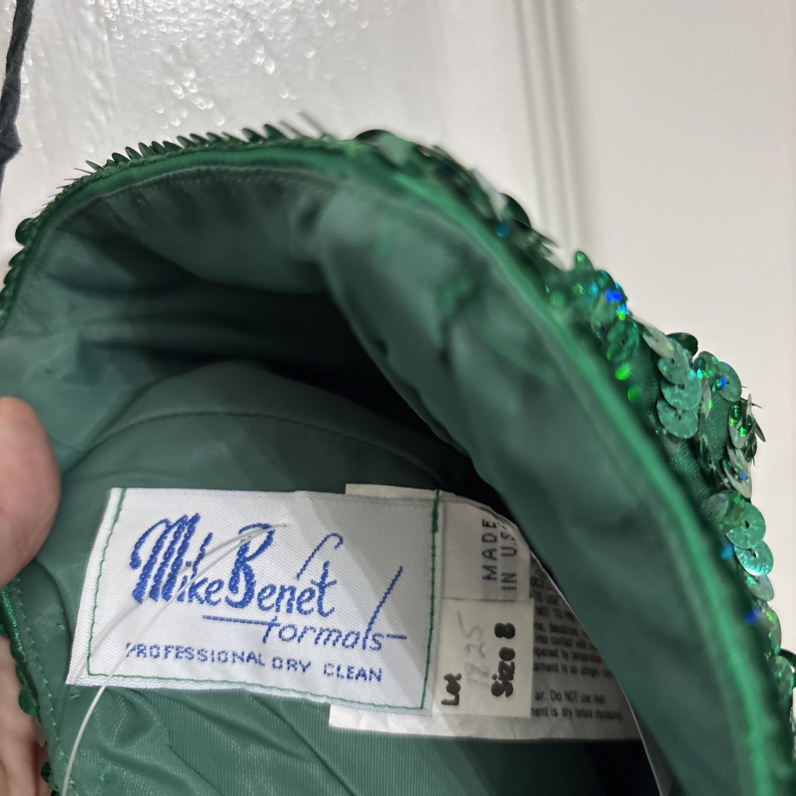 Stunning Vintage 1980s Mike Benet Formals Strapless Evening Gown – Emerald Green
