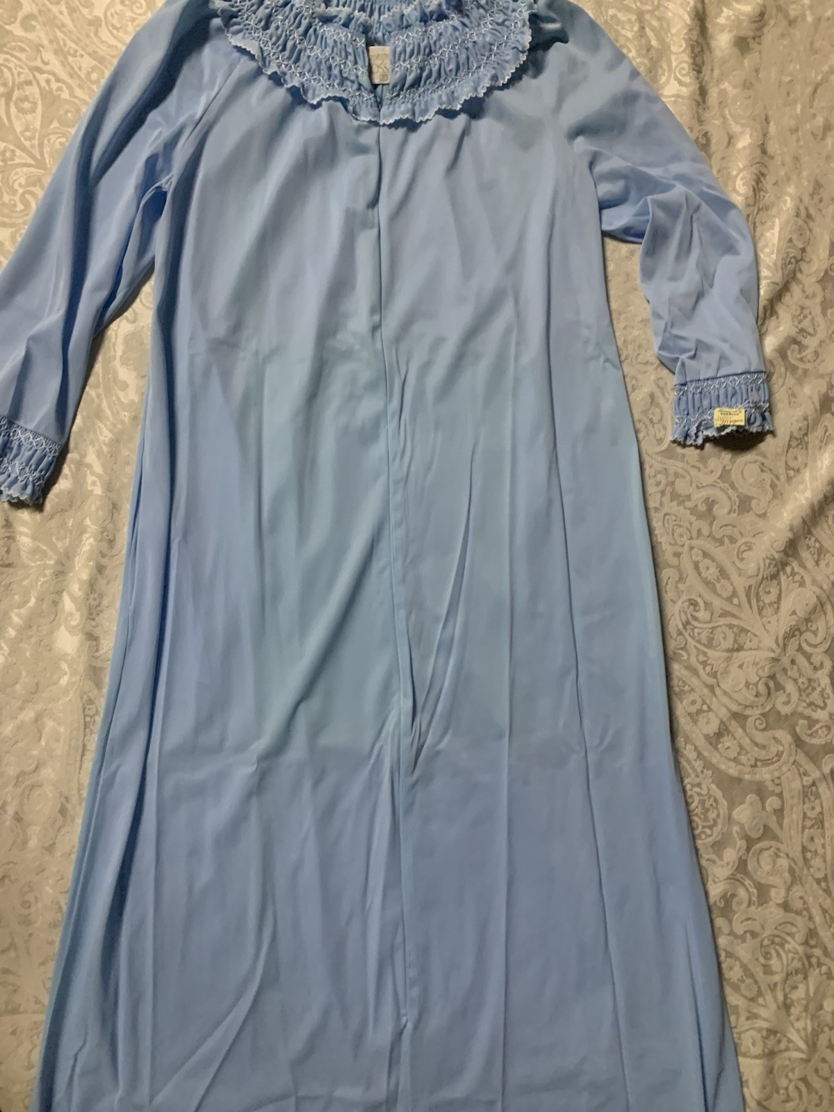 VTG Loungewear By Gossard Robe Maxi Dress Nightgown Gown Blue sz P/XS Women