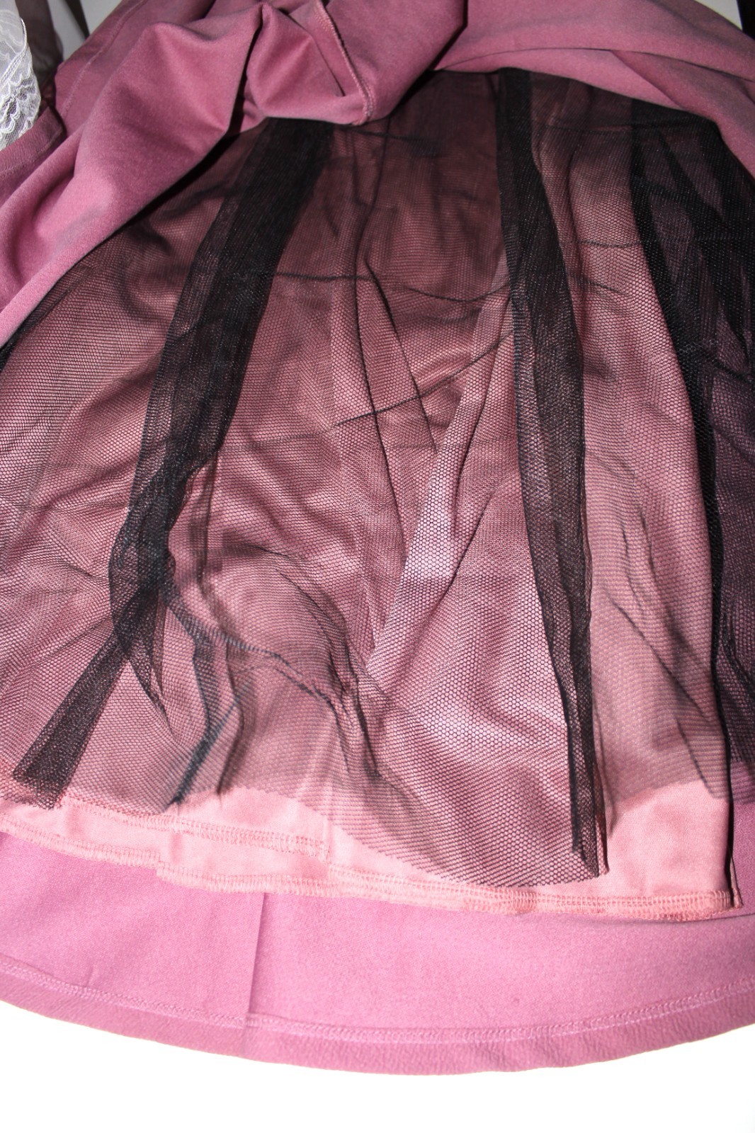 Vintage Mauve Pink Fit and Flare Midi Dress Large