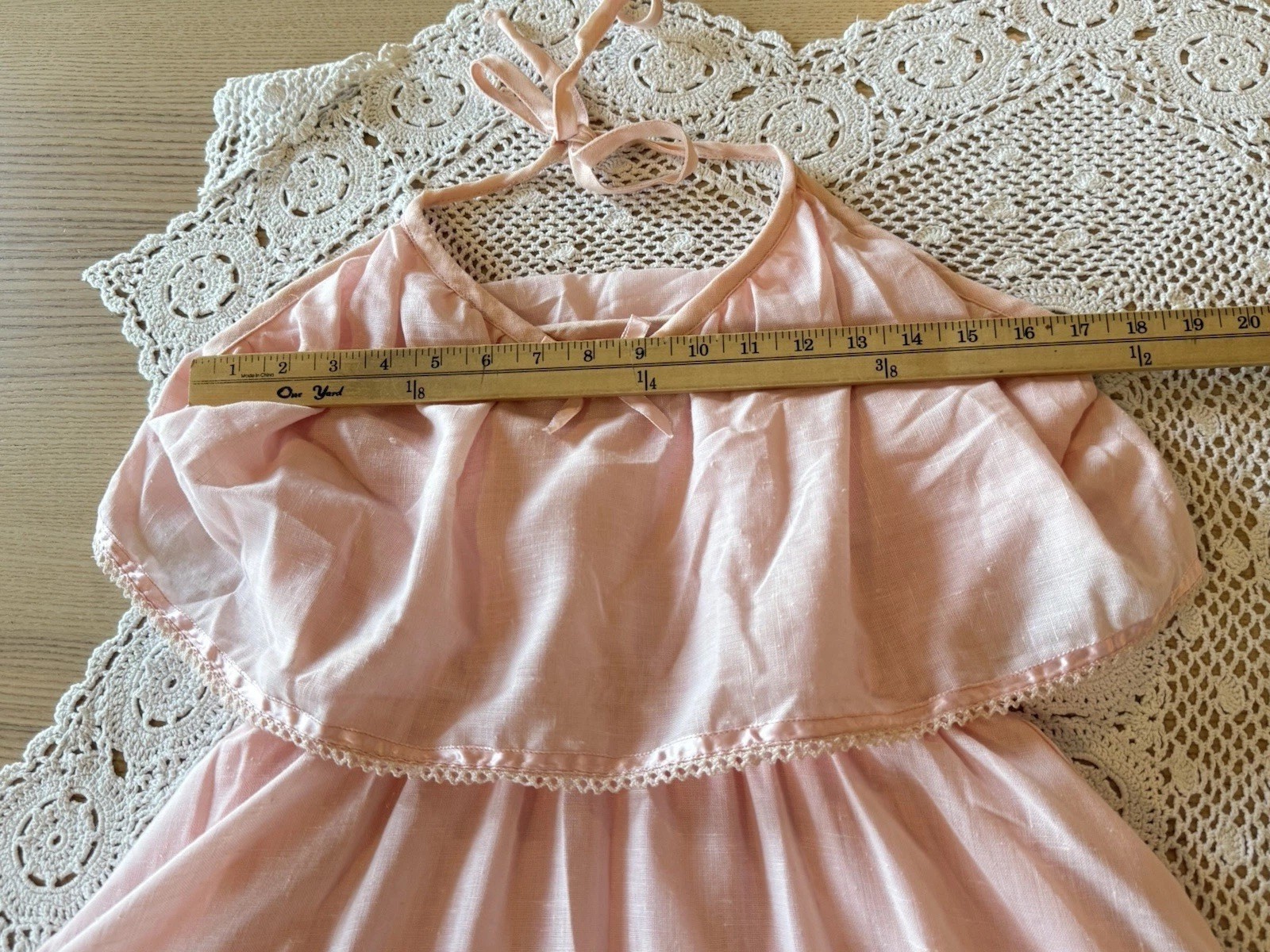 Trivia By Charm Of Hollywood Vintage Rare Pink Dress Gown Size S Maxi Ruffles