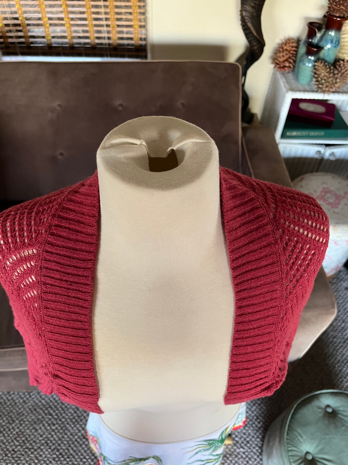 Vintage Y2K Bolero, Crop, Shrug, Soft Ramie & Rabbit Hair Knit, Cottagecore, XS