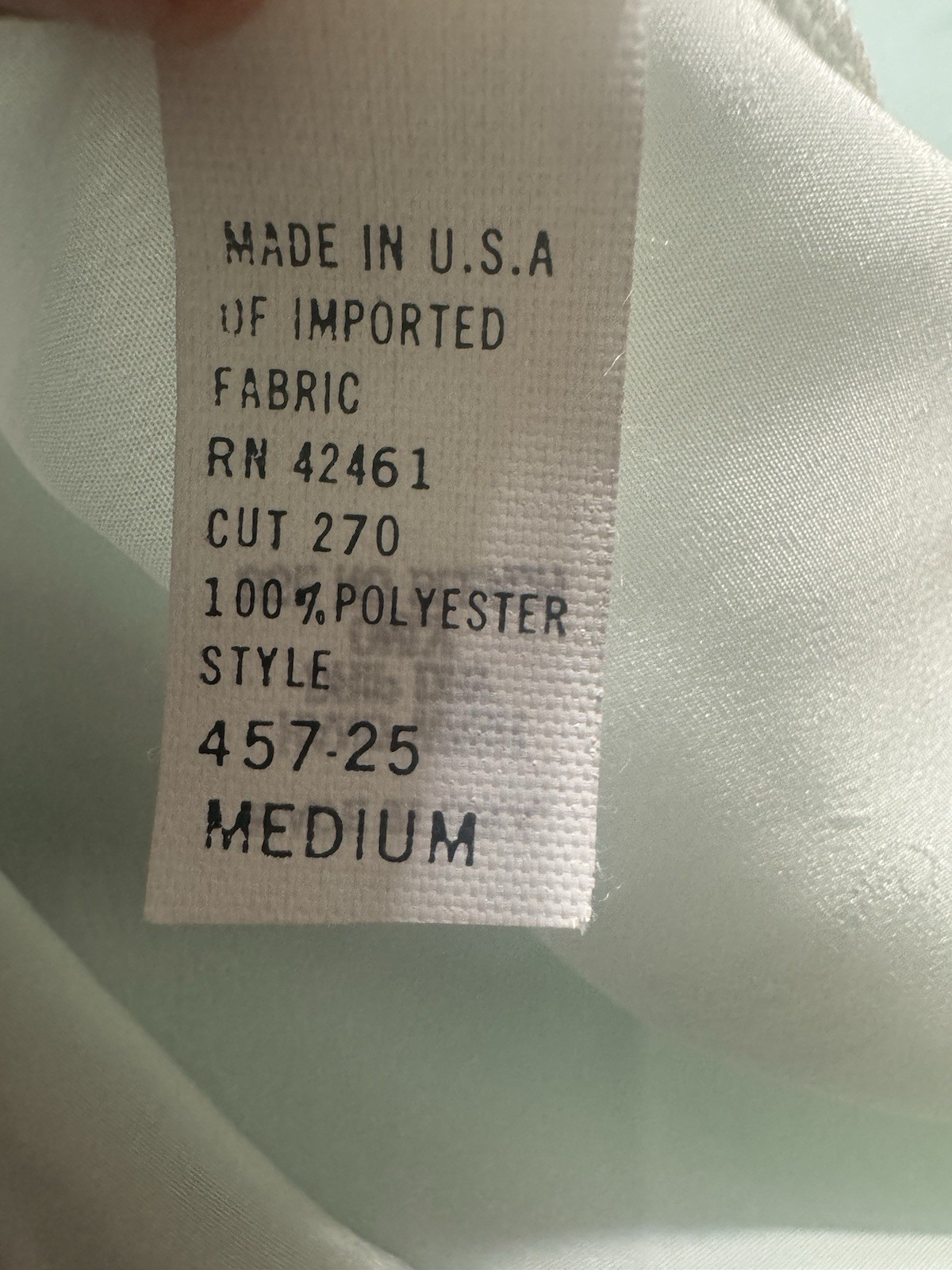 Vtg Farr West Sea Foam Green Embossed Glossy Satin Half Slip M L W-30-36” NWD