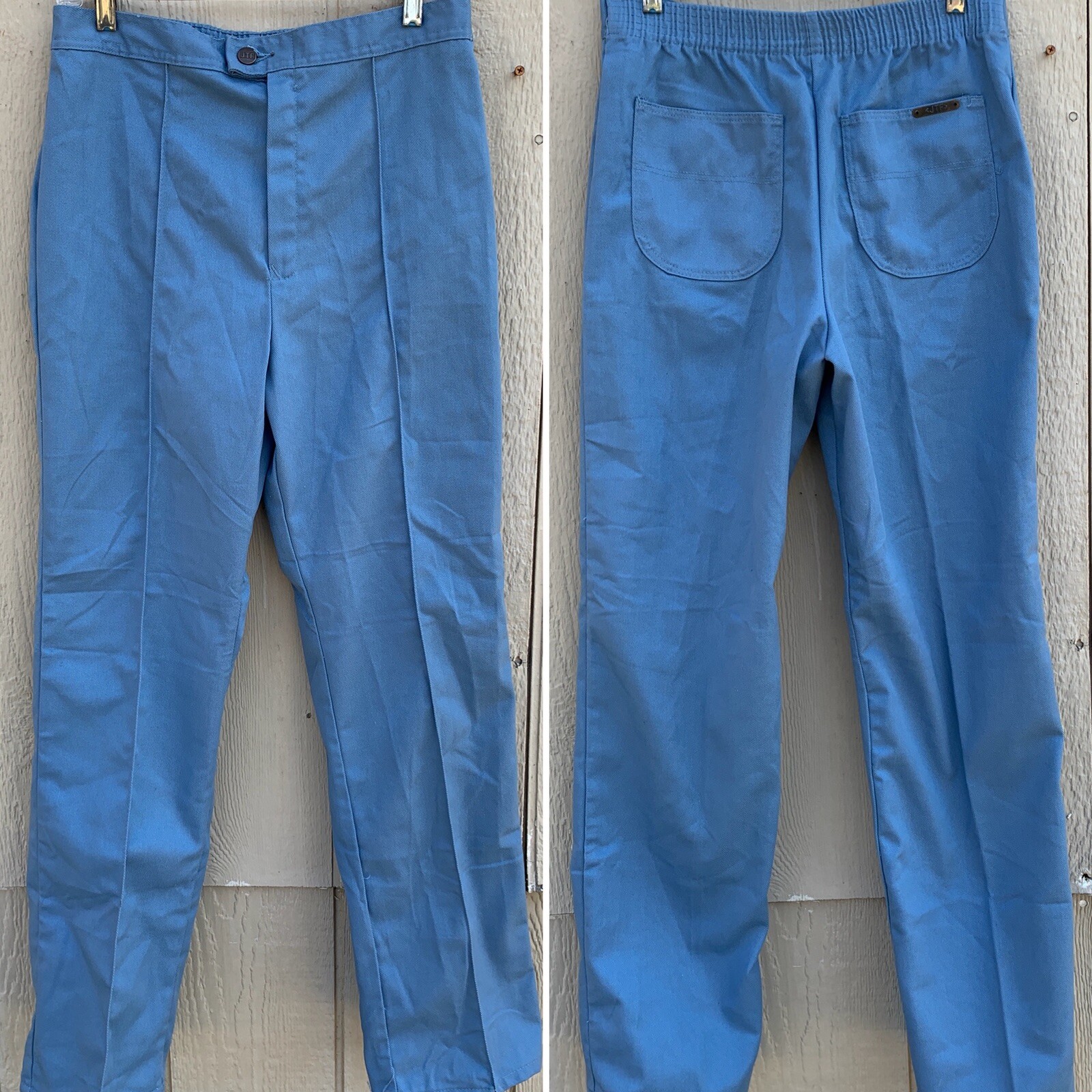 Vintage JTF Pants High Waist Blue Talon Zipper 12 (29” waist resting) 70s 80s