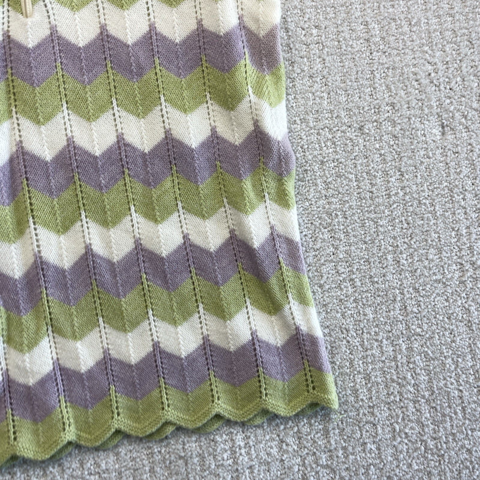 VTG Y2K Carlyle Sleevless Knit Top Multicolored Pastel Retro Revival Wom Read