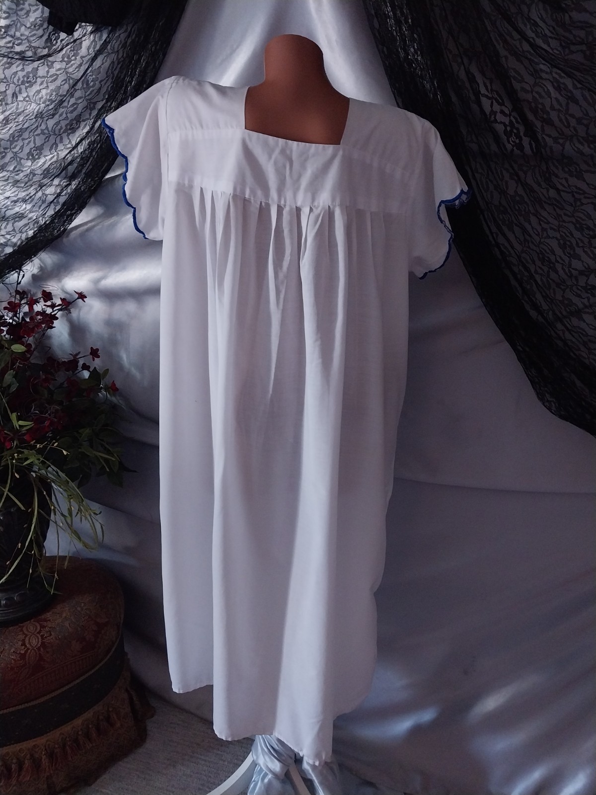 VTG COTTON CAFTAN OXCAN DRESS BEACH HIPPY SPA LOUNGE UNIQUE 50
