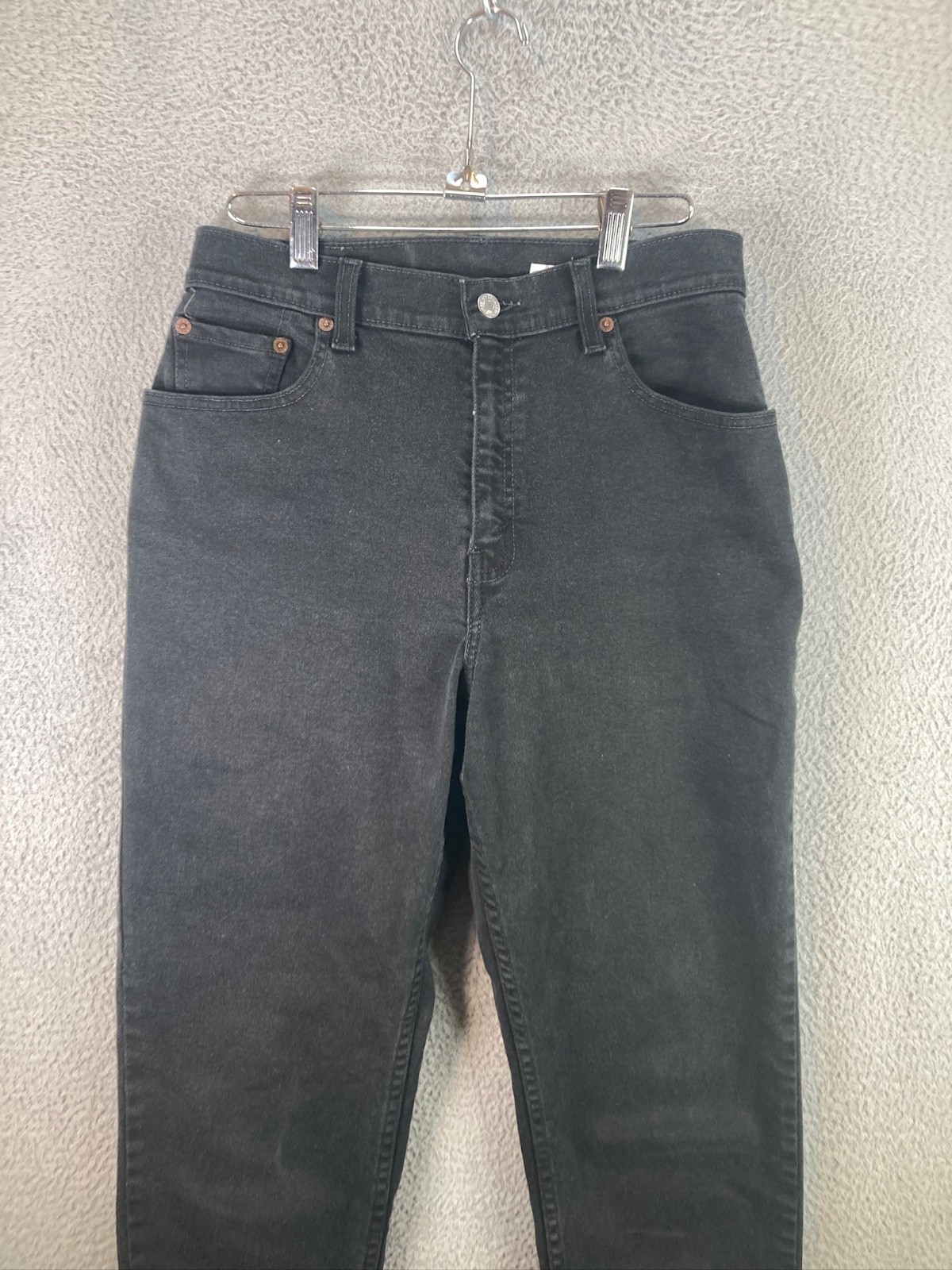 Levis 550 Jeans Womens Size M 8 Mis BlackRelaxed Fit Tapered Leg 28×30 VTG