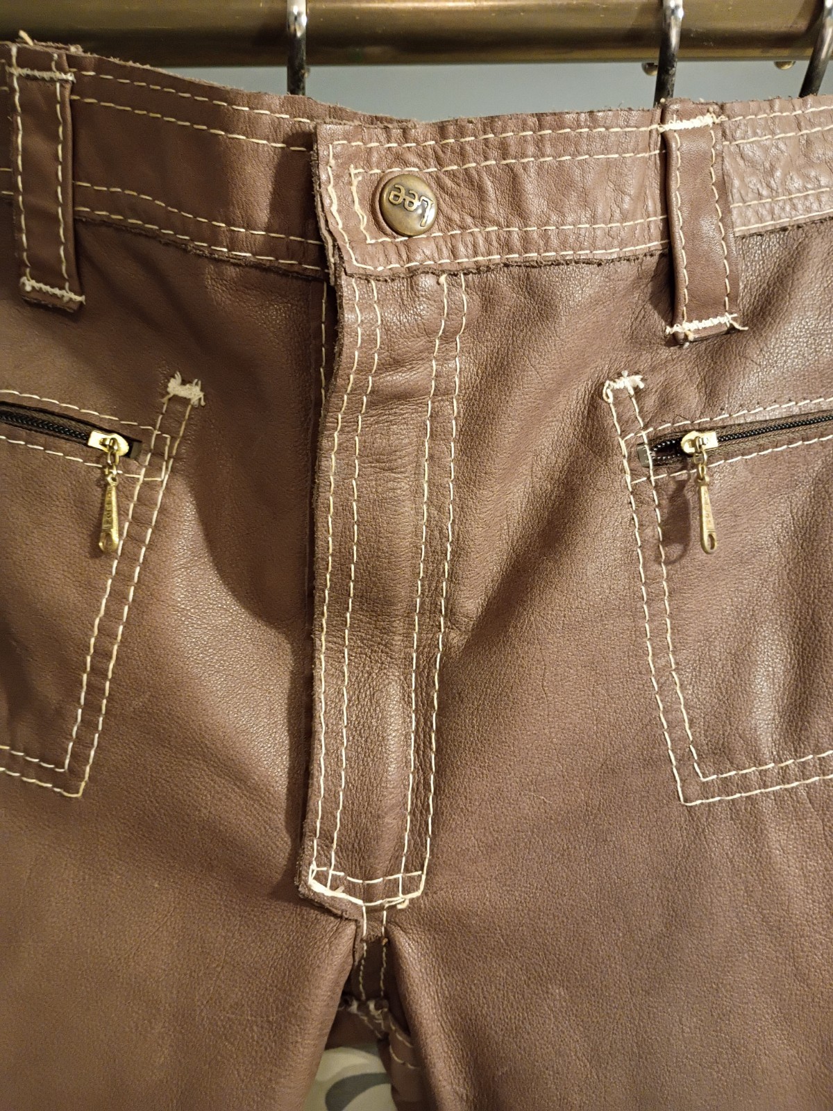 Vintage Lee 1970s”Hiphugger” Reversible Suede/Leather Pants Rare! Rare!