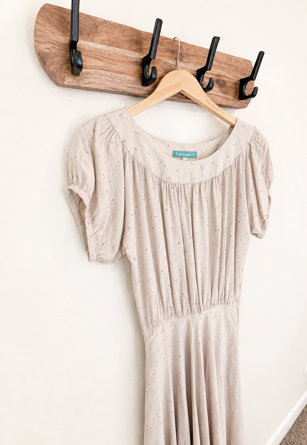 Vintage Cacharel Floral Silk Dress XS/Small