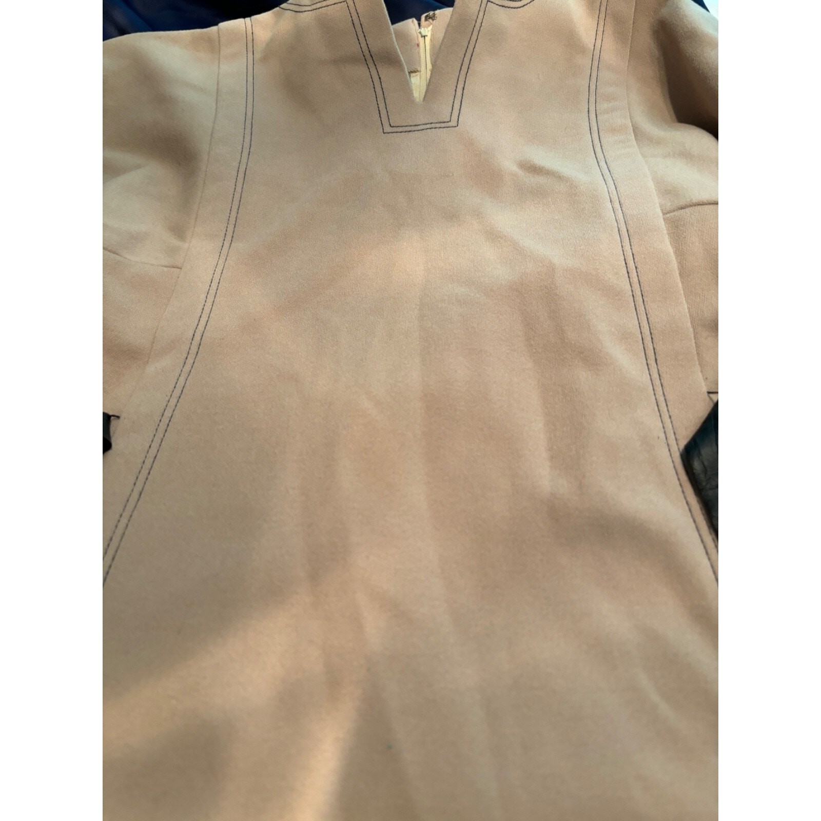 NWT Nardis of Dallas Beige 3/4 Sleeve Dress Size 10 Vintage Orig $100