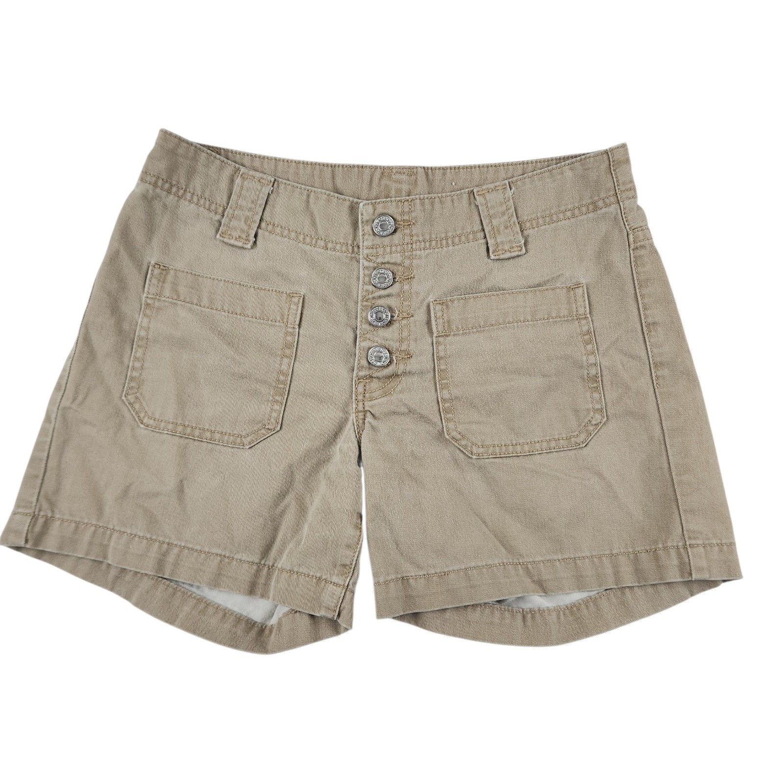Vintage Y2K Levis Khaki Shorts 2003 Button Fly Patch Pocket Size 4