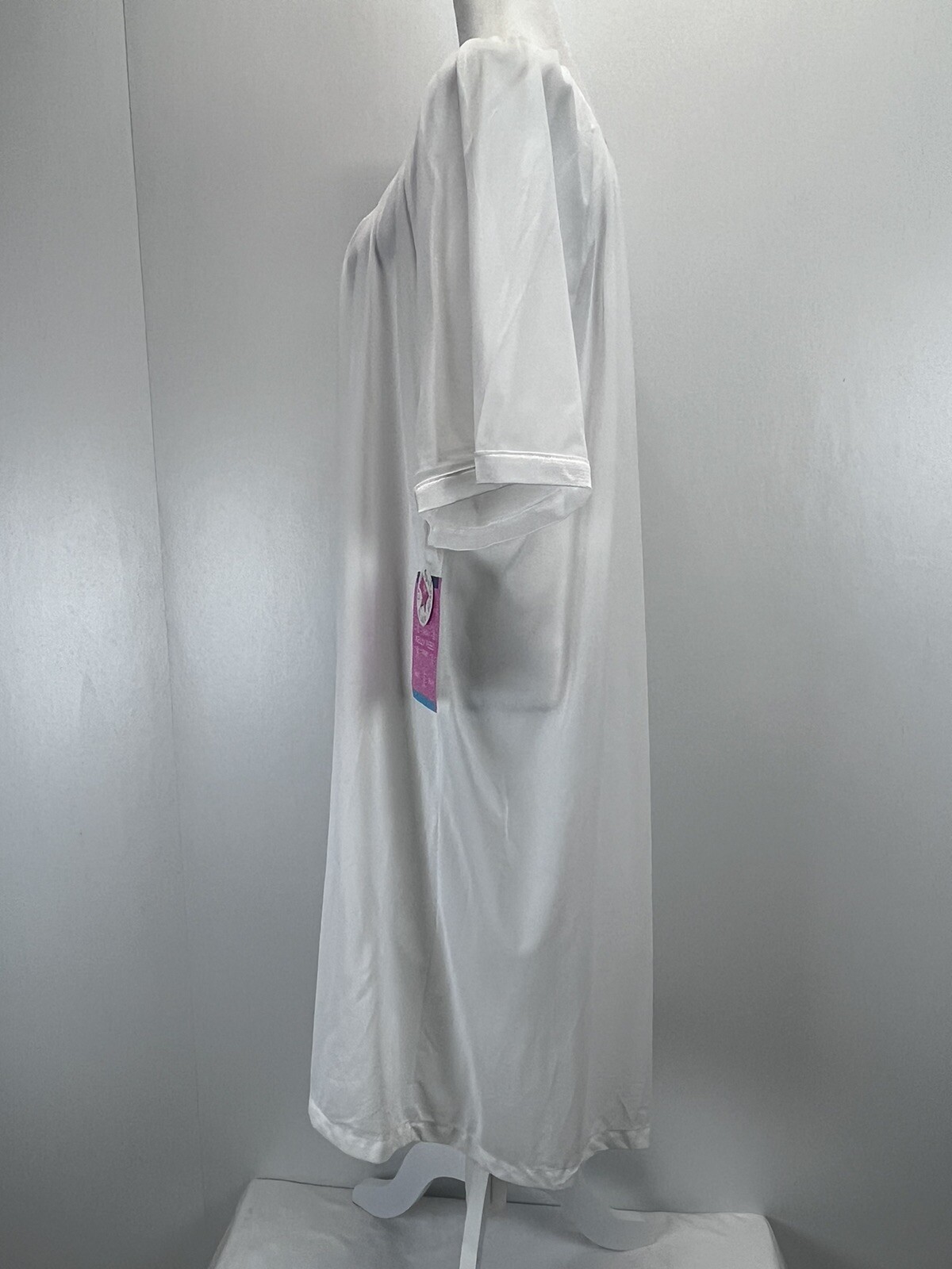 NEW! Vtg Kelly Reed Nylon Nightgown Sz 26W Plus White Semi Sheer Made In USA