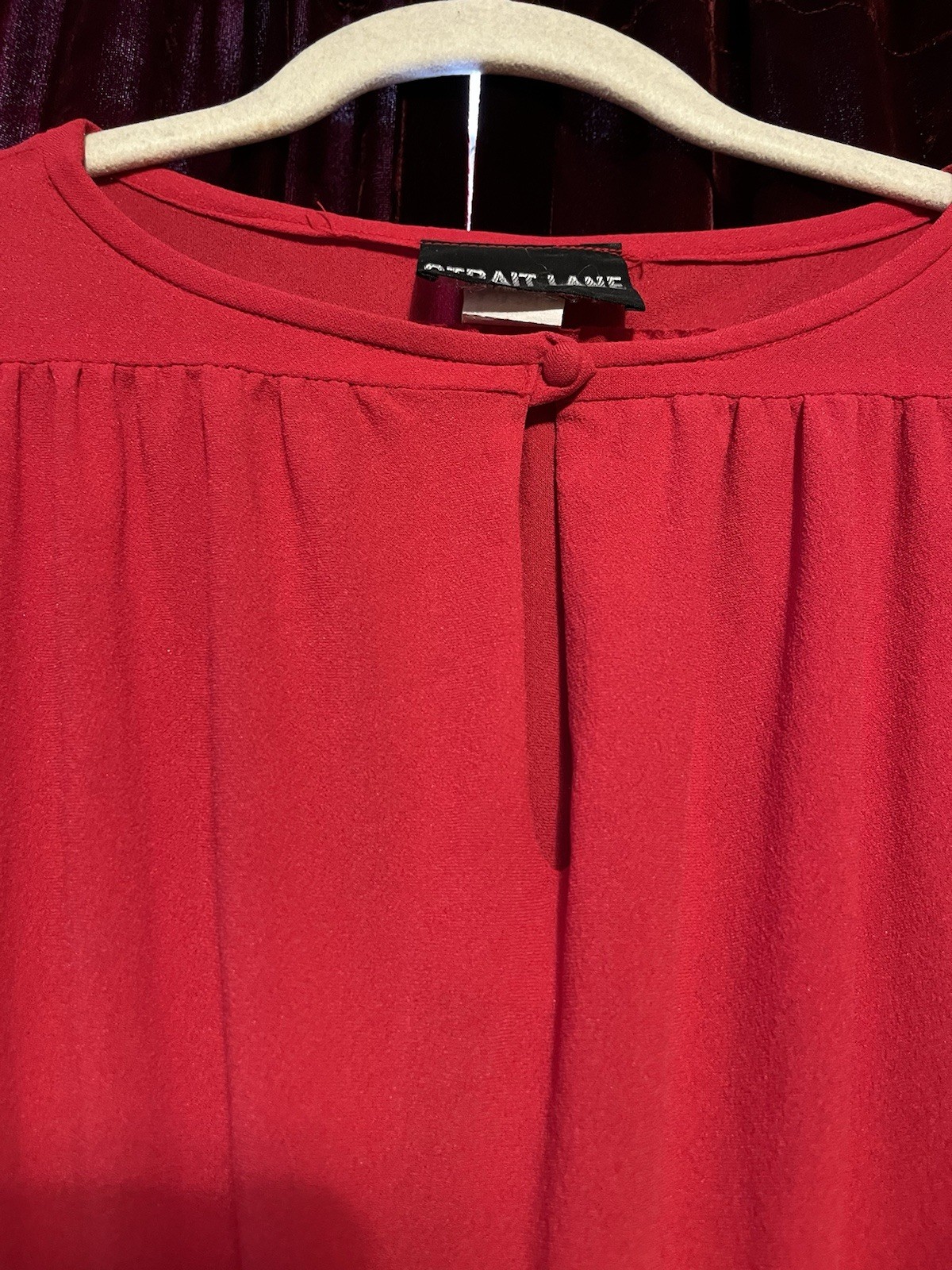 70’s 80’s Disco Dress Keyhole Neck Sleeveless Elastic Waist Belted Small Red