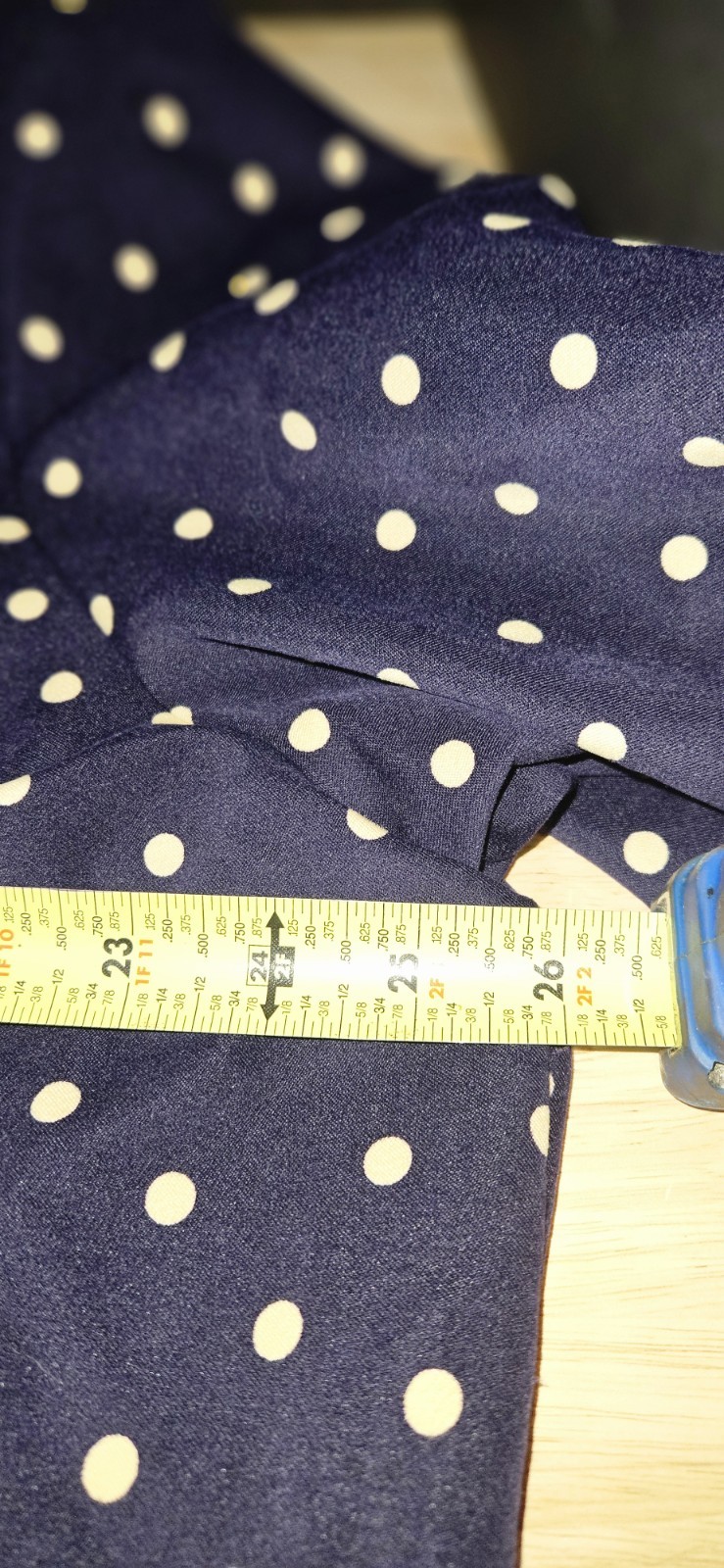 Vintage Leslie Fay Dress Pantsuit Sz 22WP Petite Navy Blue Polkadot Office