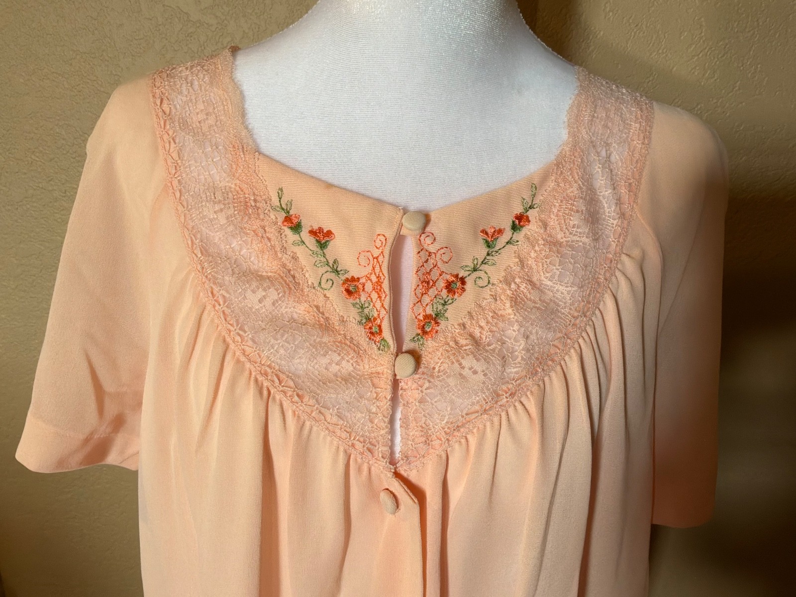 Vtg Gossard Artemis Pajama Top Large