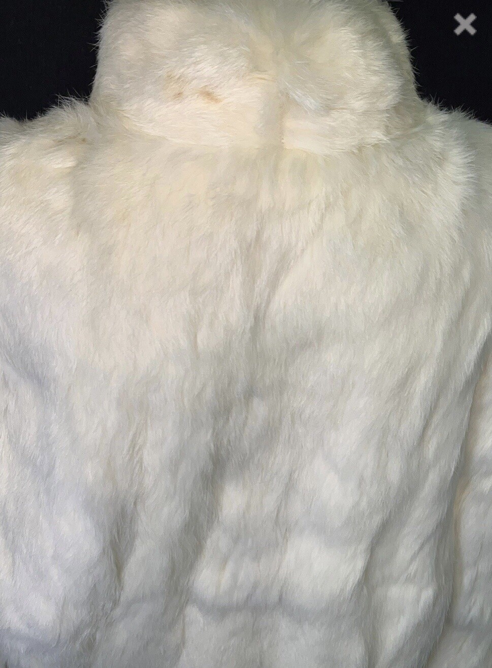Stunning Vintage 1970’s Genuine White Rabbit Fur Coat – Luxe High Fashion Jacket