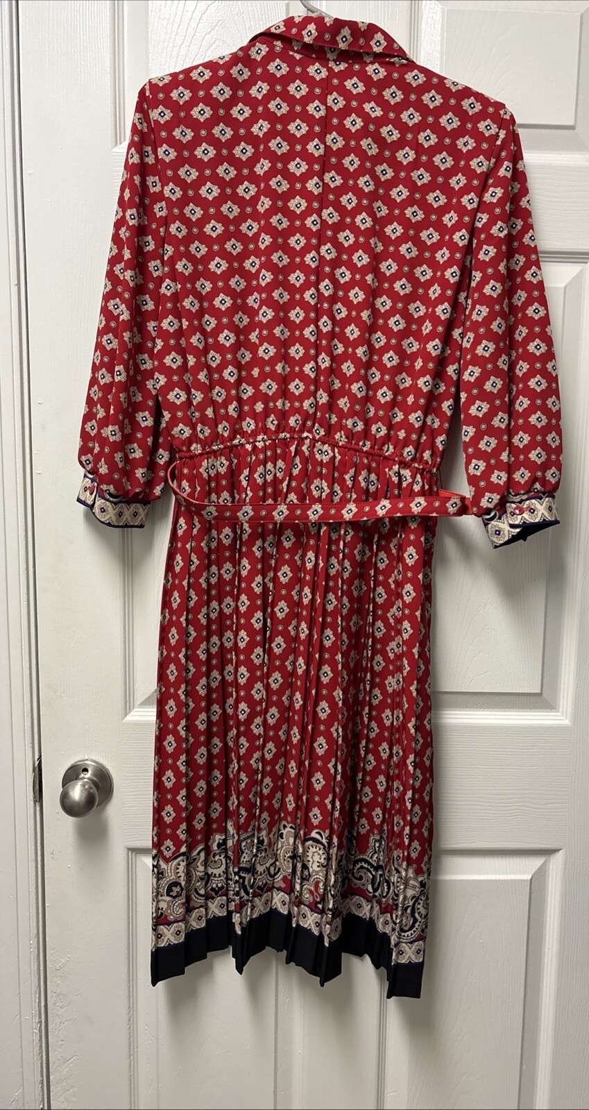 Vintage Lady Carol Petites Pleated Dress Belt Size 14 USA Made EUC