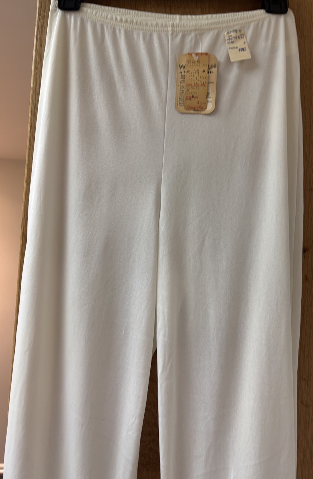 Vintage Vanity Fair Ivory Pajama Bottoms Pants Slip Pants Nylon Antron III Small