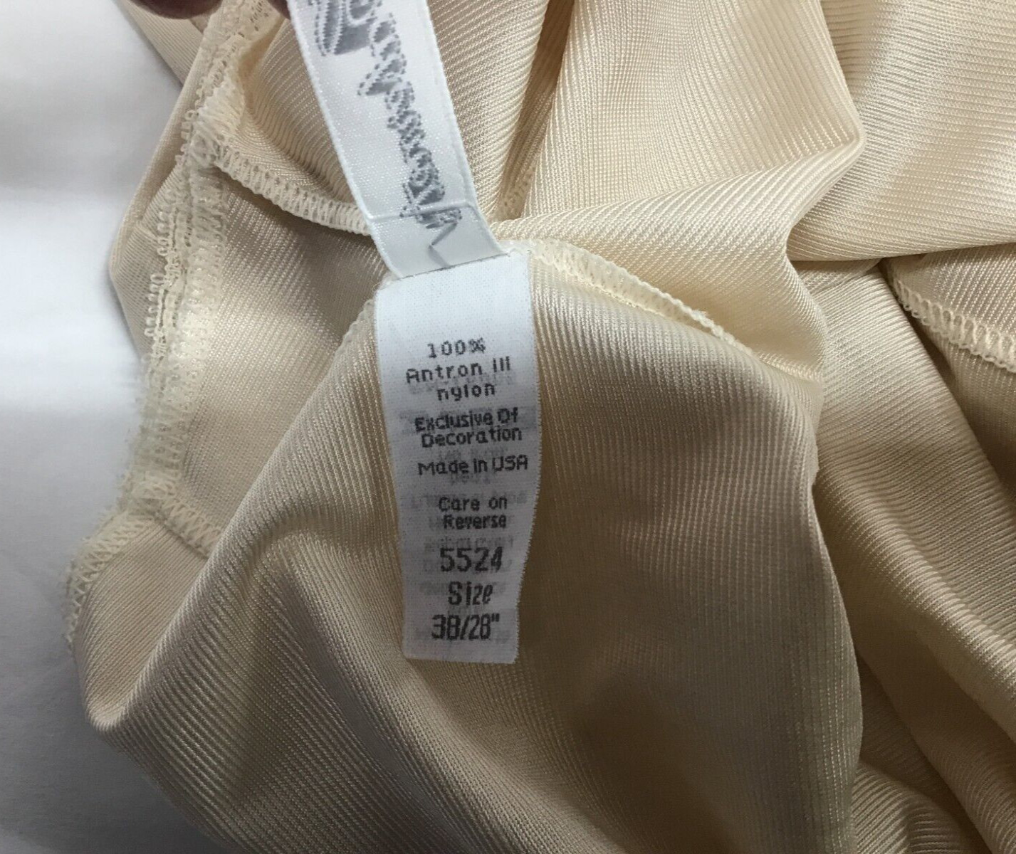 Cabernet Vintage 38/28 Beige Full Slip Night Gown 5524