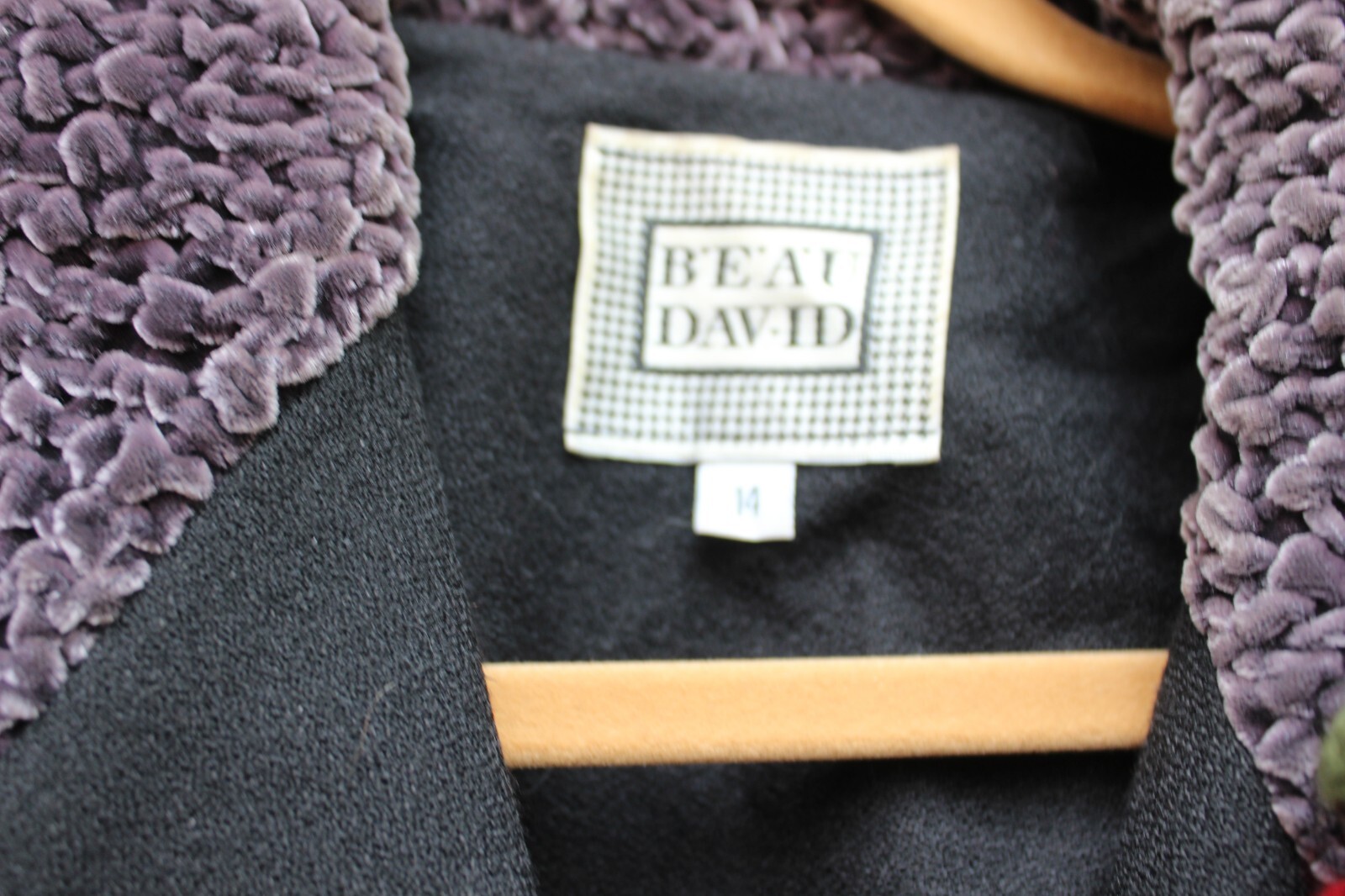 Vintage 1980 s B E A U DAV-ID Gothic Victorian Long Jacket Size 14